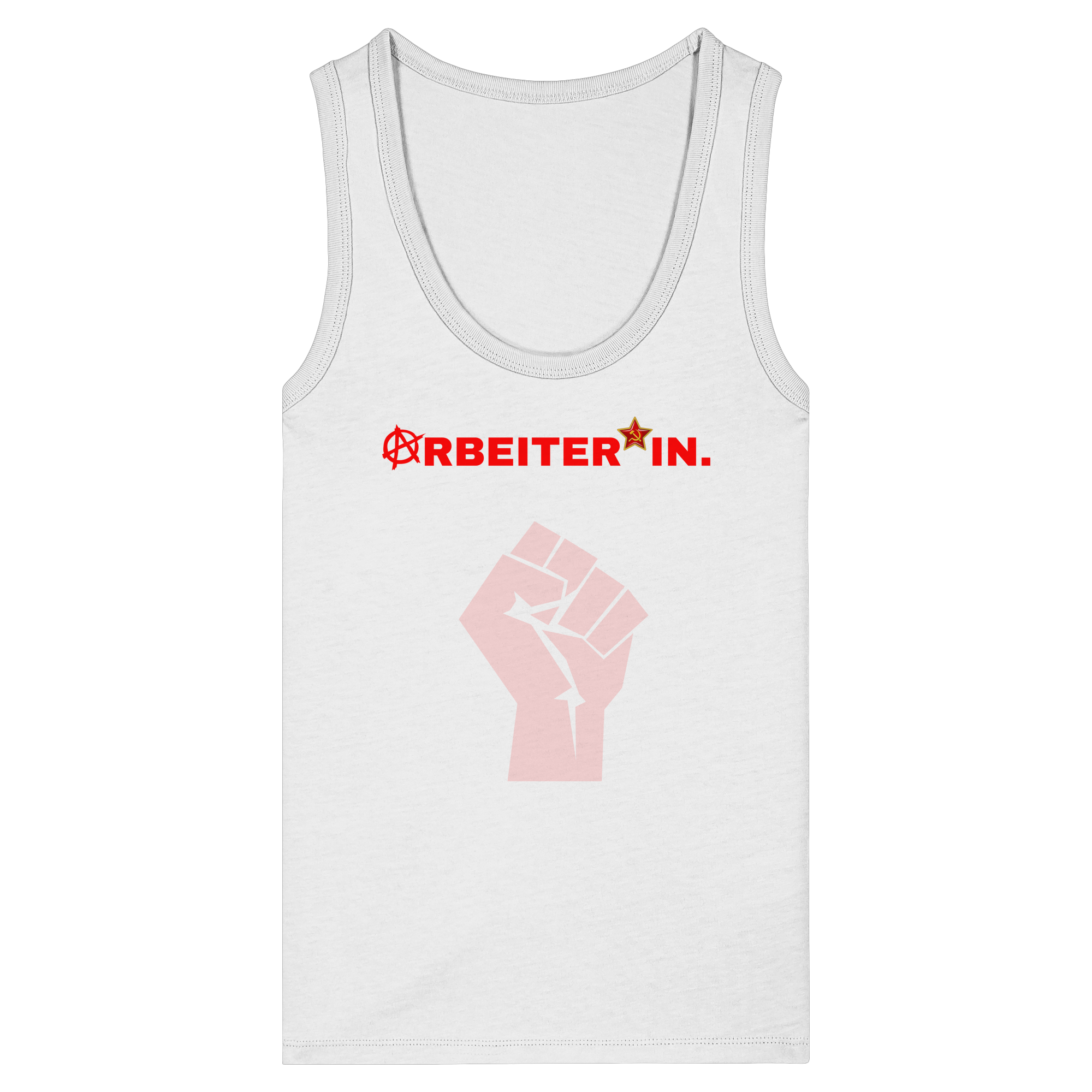 ARBEITER*IN. "Solidarisch und Frei Edition" - Womens Organic Fitted Tank Top