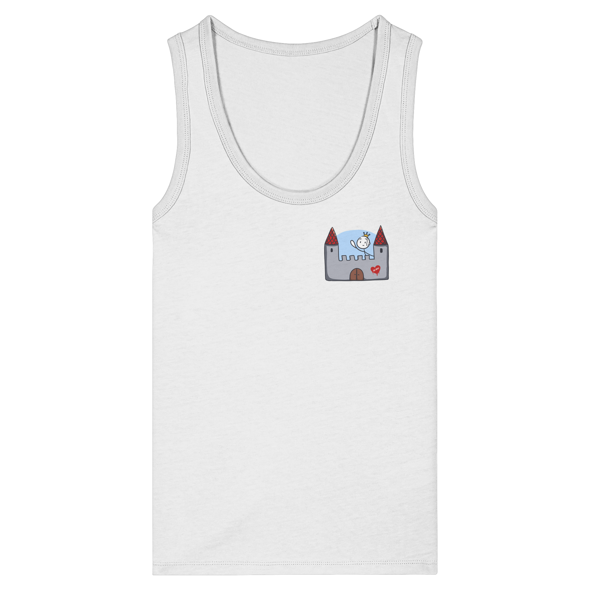 Seelenmännchen "Schloss Edition" Brustprint (hell) - Womens Organic Fitted Tank Top