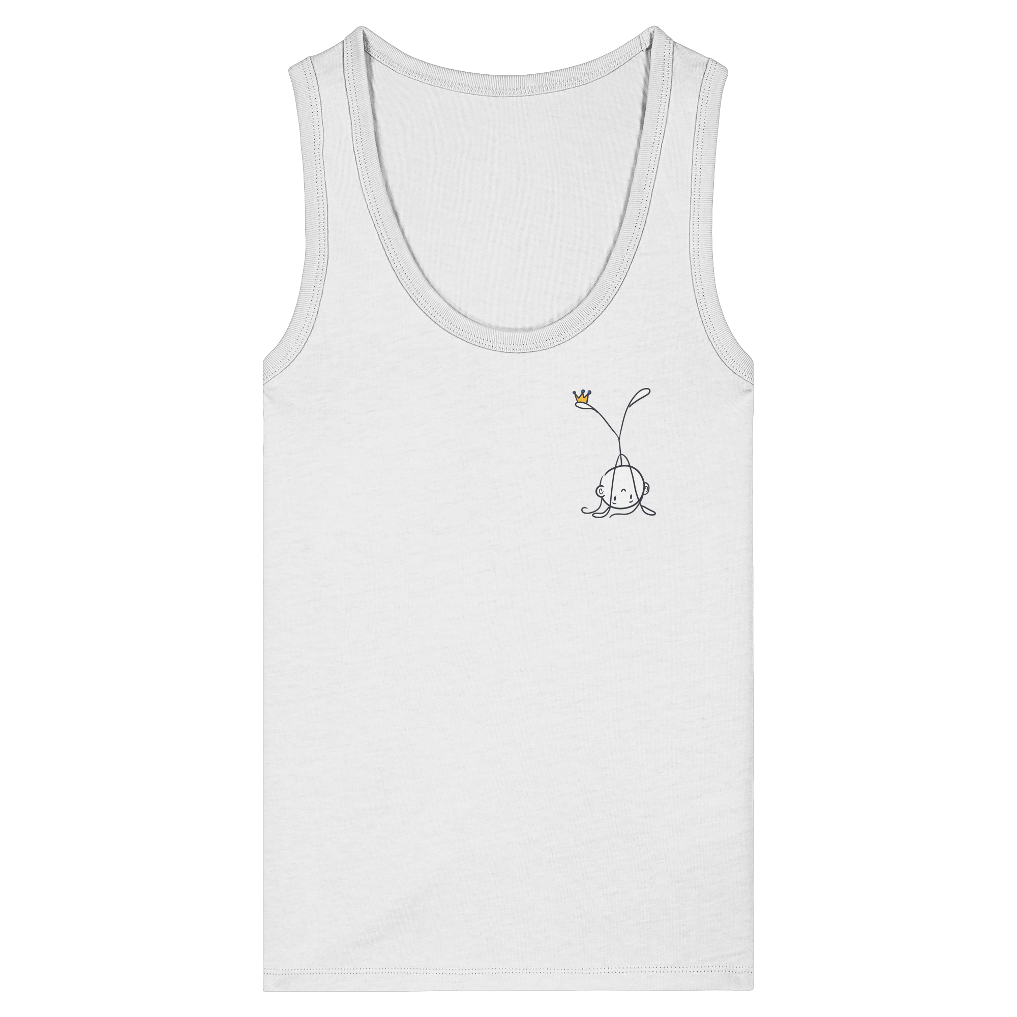 Seelenmännchen "Handstand Edition" Brustprint (hell) - Womens Organic Fitted Tank Top