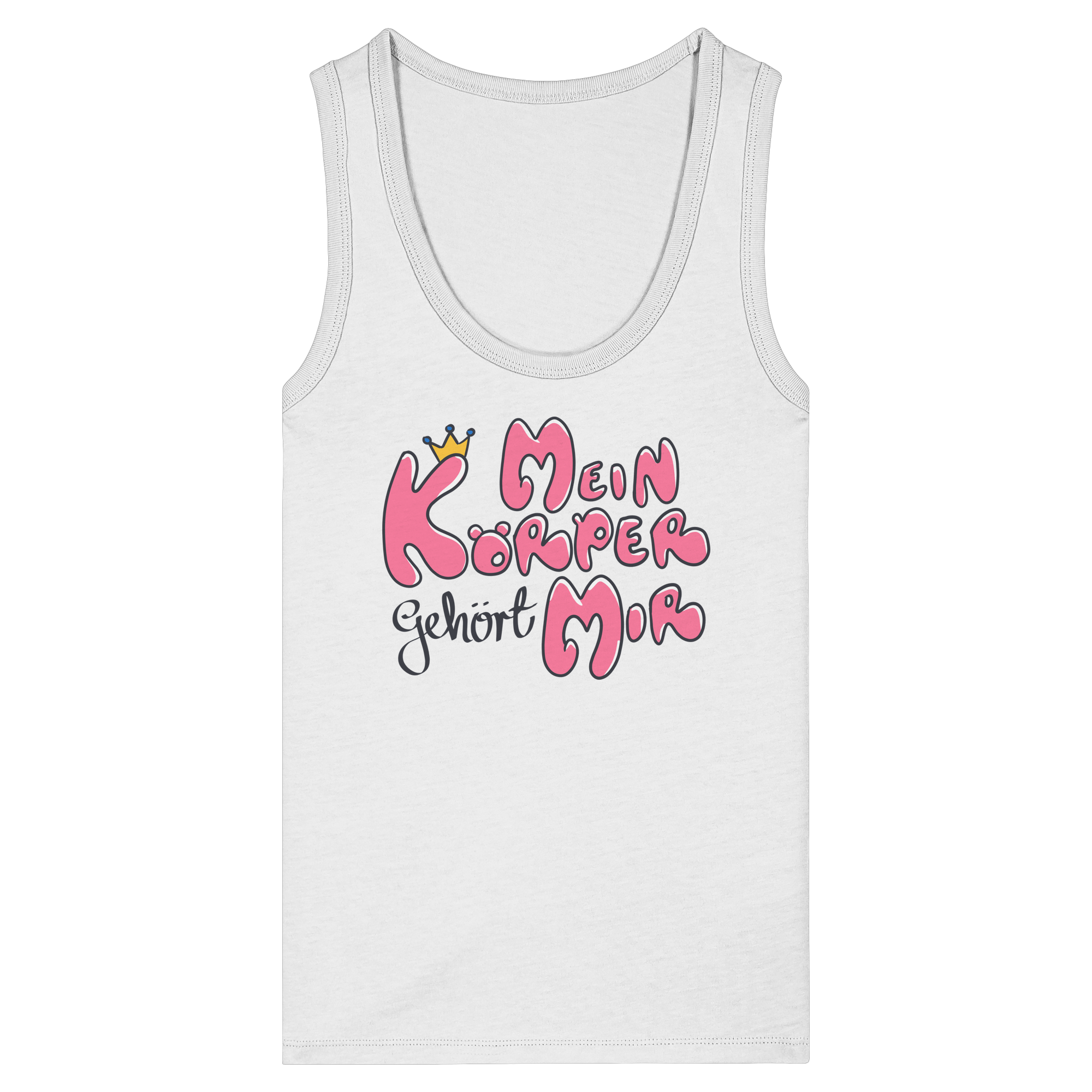 Mein Körper gehört mir "Pinke Edition" - Womens Organic Fitted Tank Top