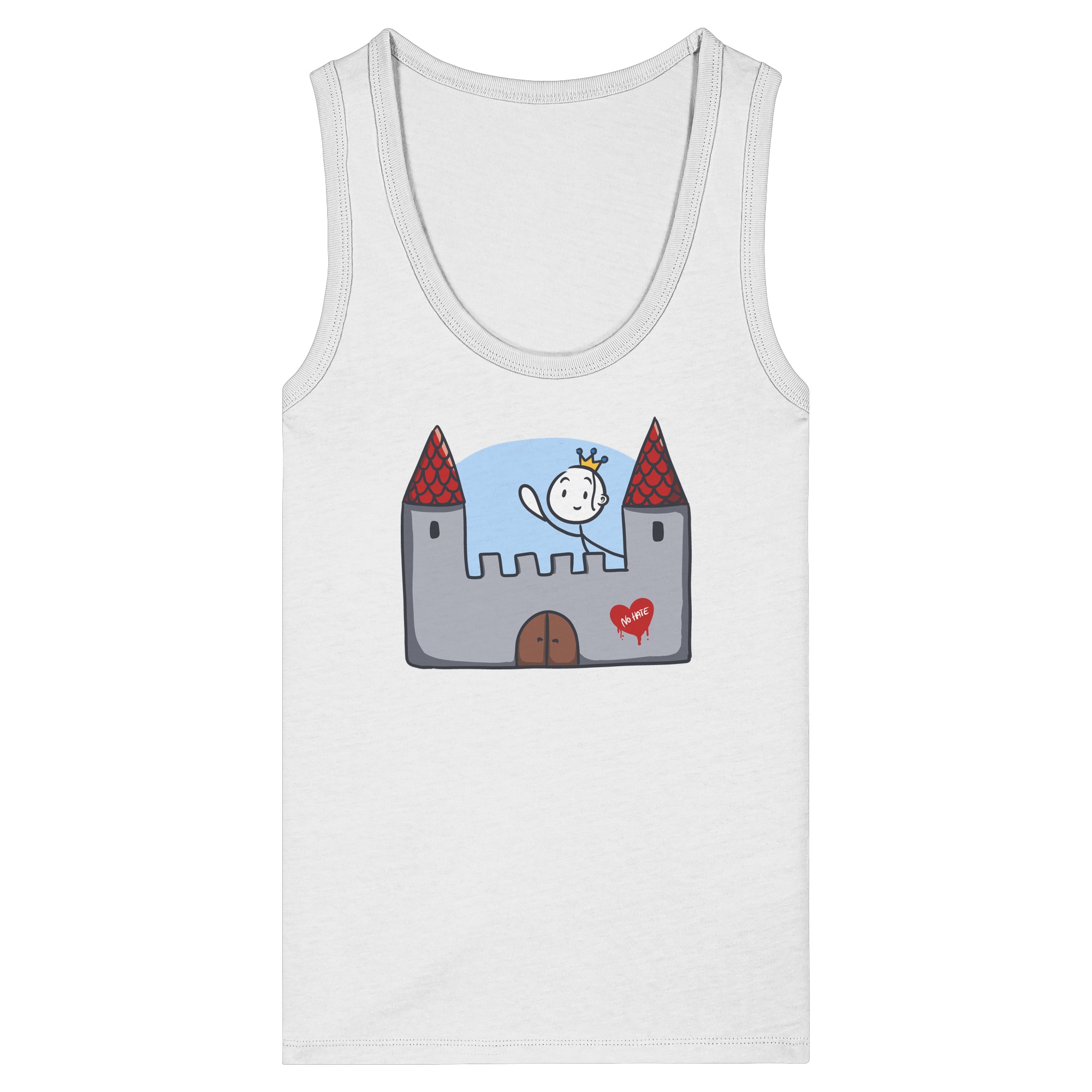 Seelenmännchen "Schloss Edition" Frontprint (hell) - Womens Organic Fitted Tank Top