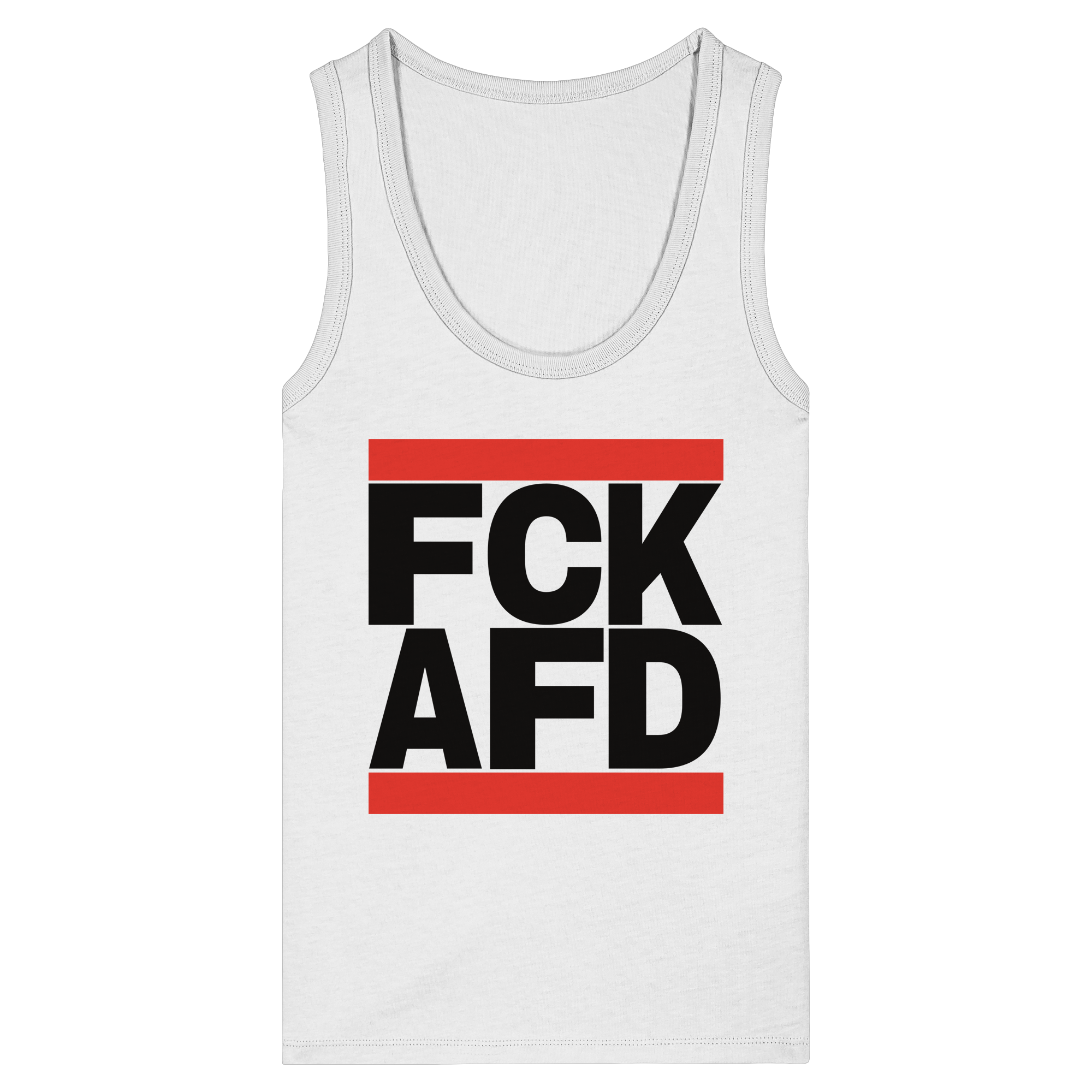 FCK AFD (schwarze Schrift) - Womens Organic Fitted Tank Top