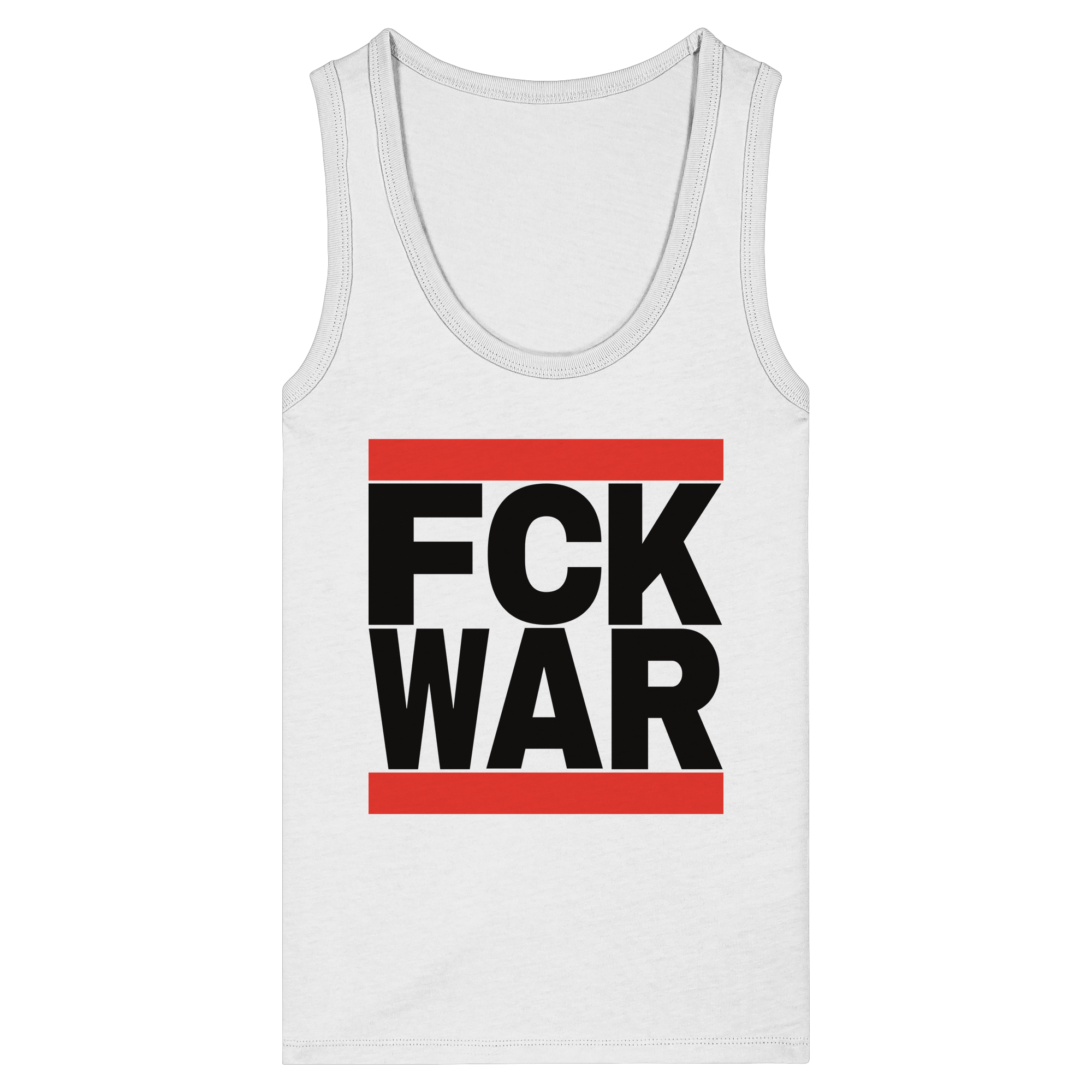 FCK WAR (schwarze Schrift) - Womens Organic Fitted Tank Top