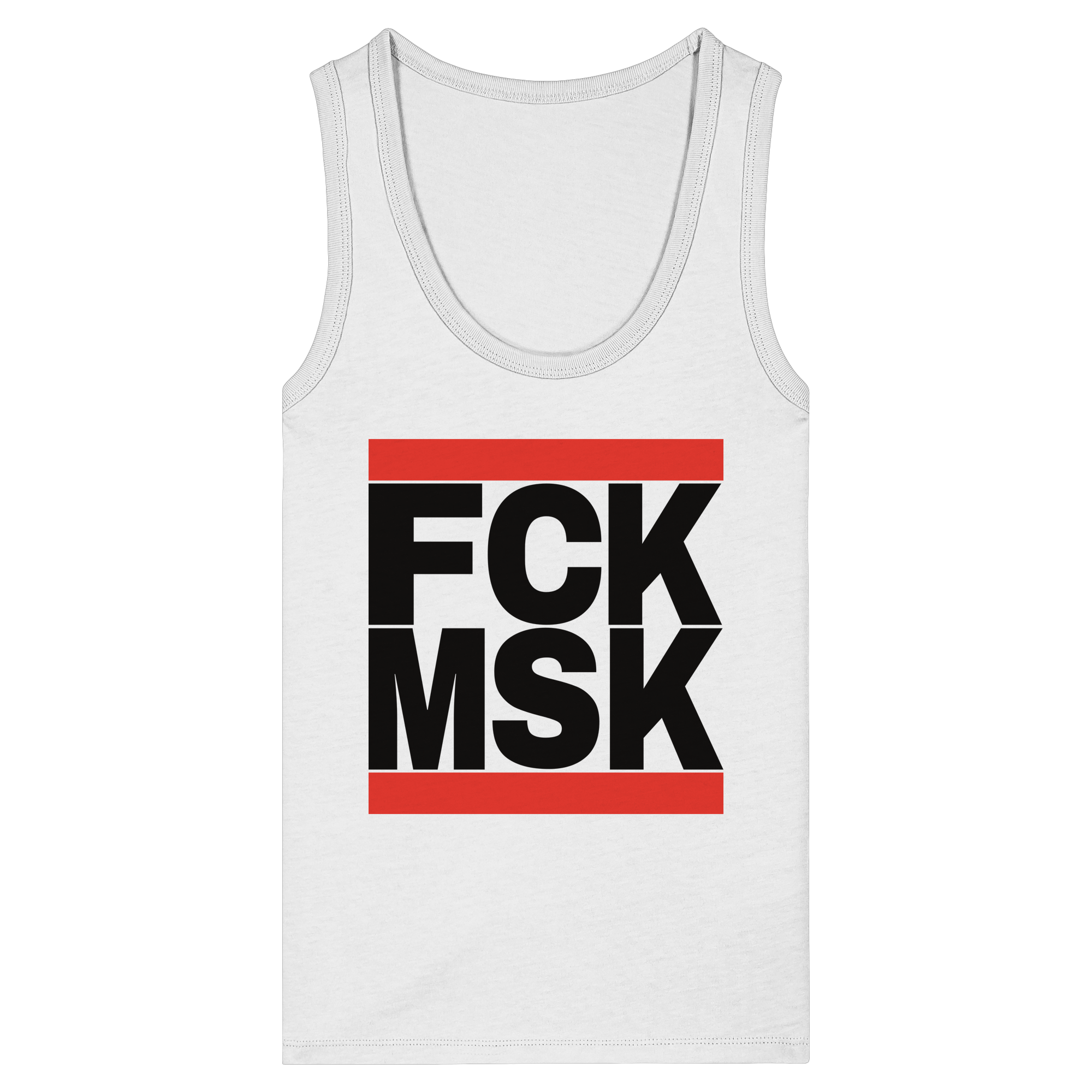 FCK MSK (schwarze Schrift) - Womens Organic Fitted Tank Top