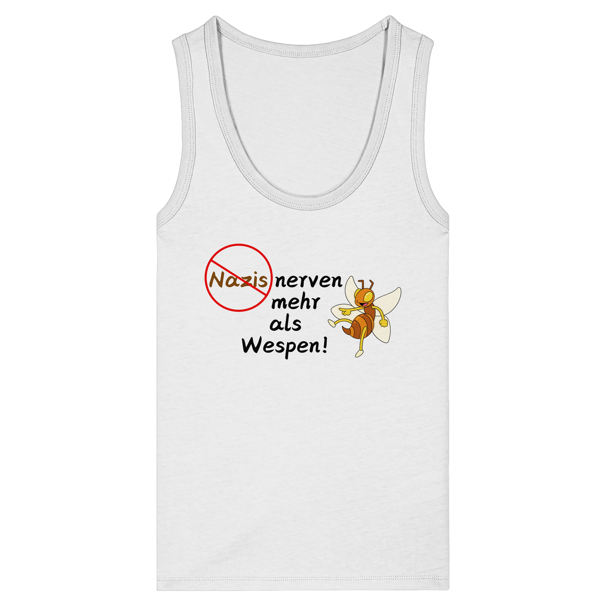 Nazis nerven mehr als Wespen - Womens Organic Fitted Tank Top