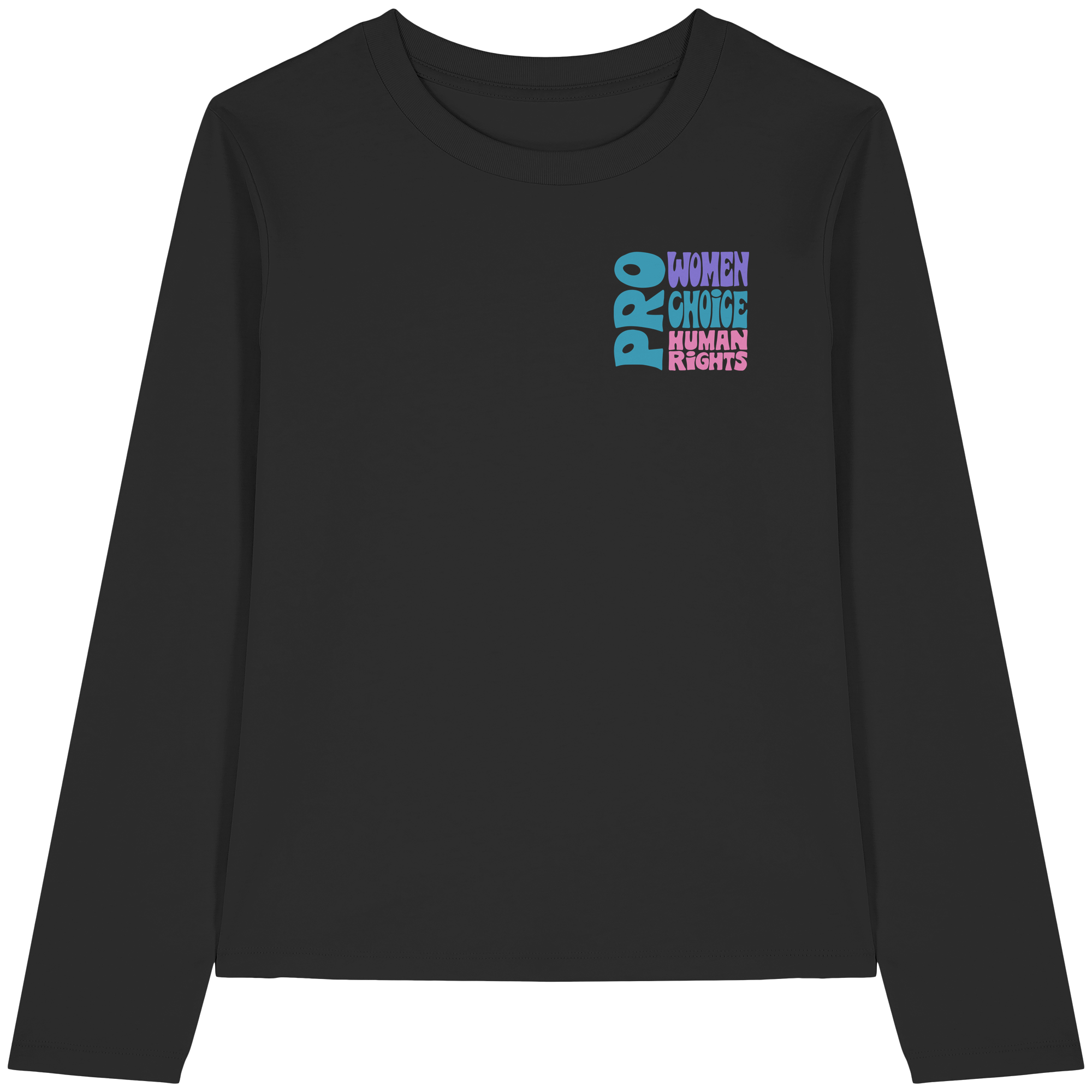 Pro Women Choice Human Rights "Soft Pop Edition" - Womens Organic Longsleeve T-Shirt