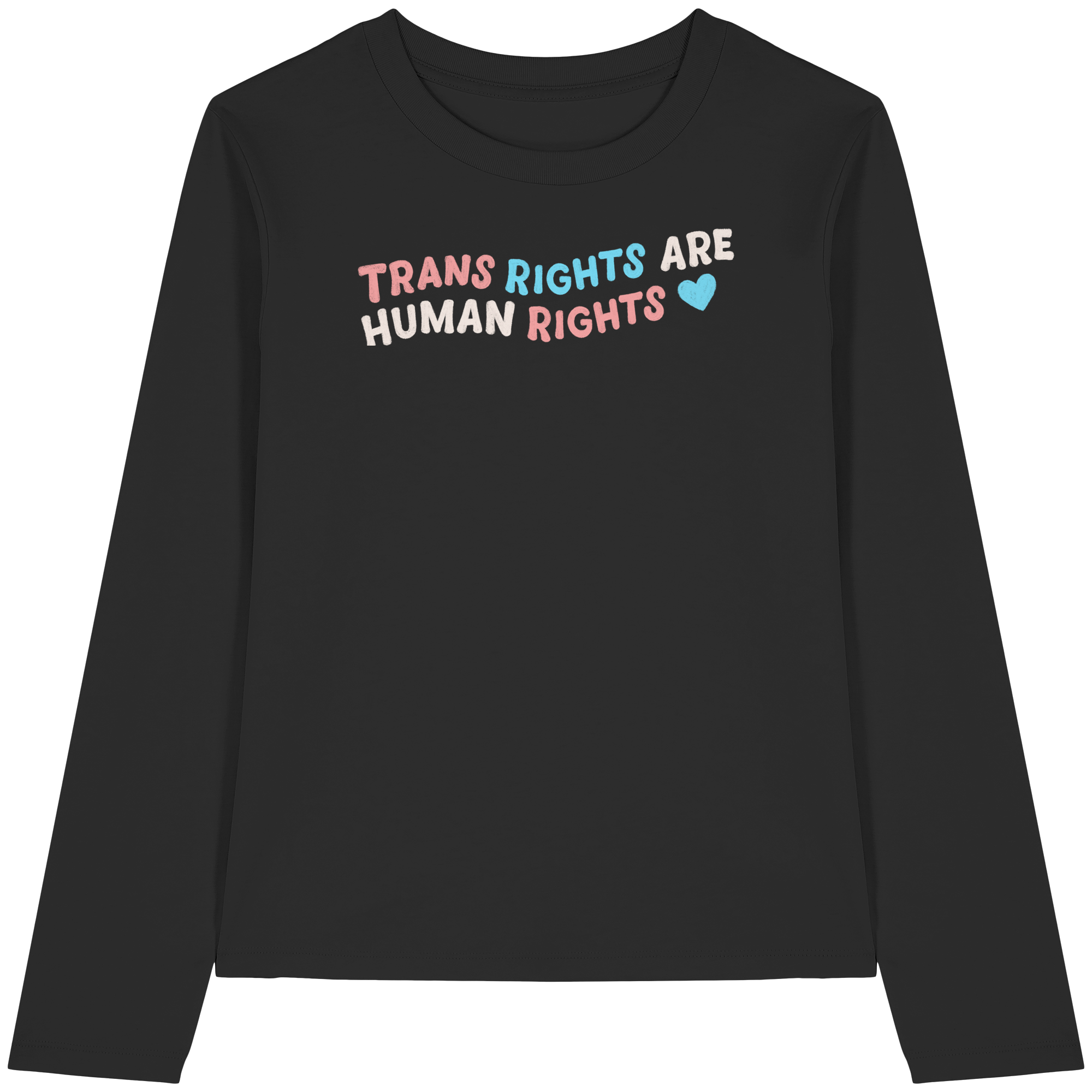Trans Rights are Human Rights "Pastel Power Edition" - Womens Organic Longsleeve T-Shirt