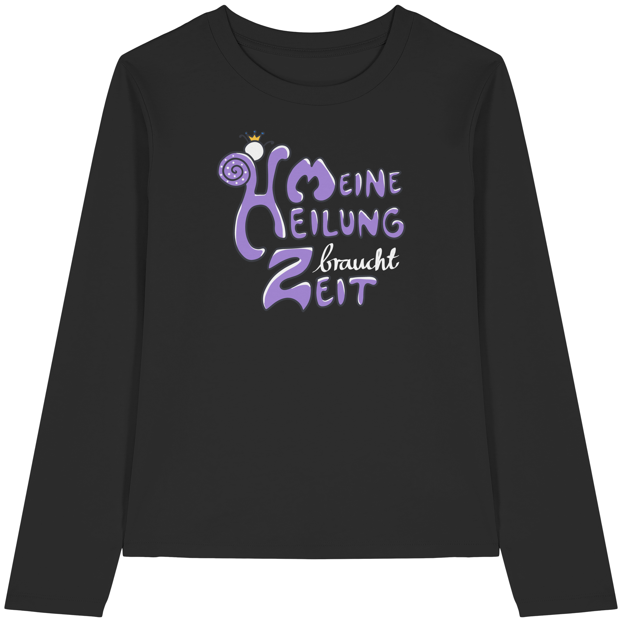 Meine Heilung braucht Zeit "Lila Edition" - Womens Organic Longsleeve T-Shirt