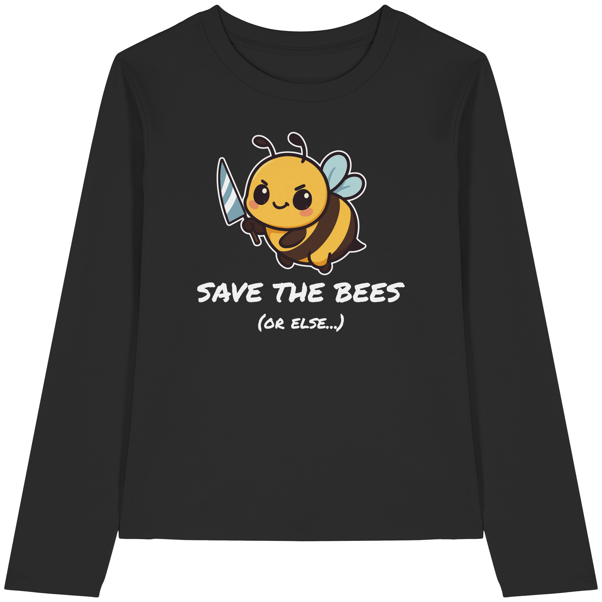 Save The Bees (or else...) - Womens Organic Longsleeve T-Shirt