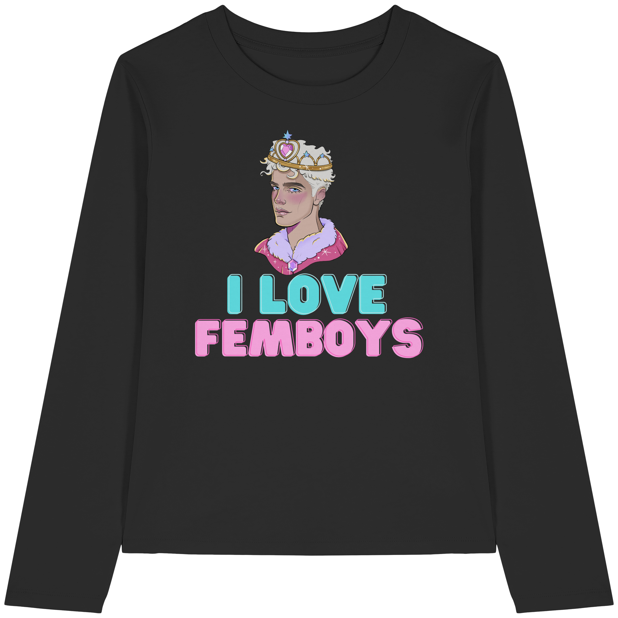I Love Femboys "Royal Blush Edition" - Womens Organic Longsleeve T-Shirt
