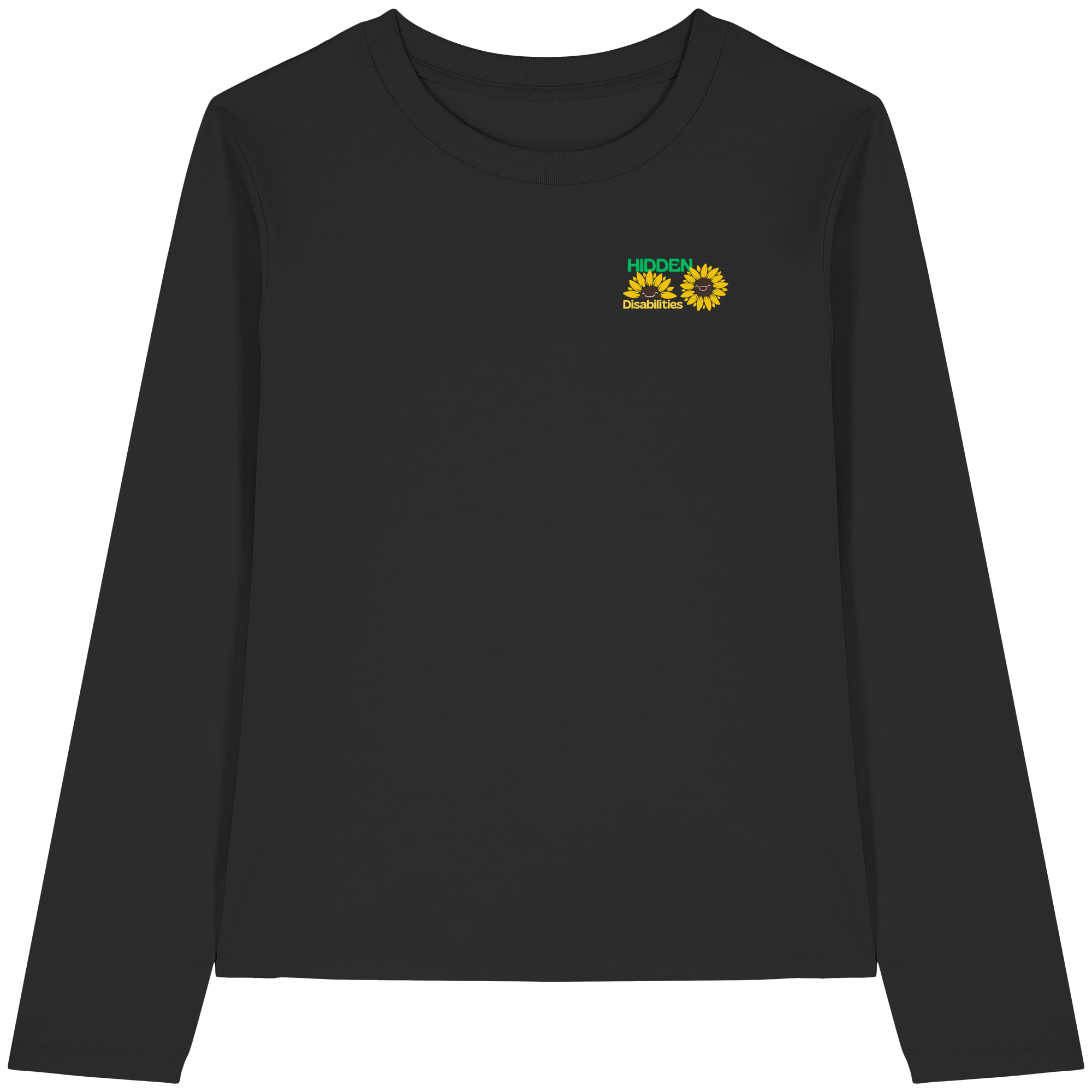 Hidden Disabilities "Sunflower Smile Edition" - Womens Organic Longsleeve T-Shirt