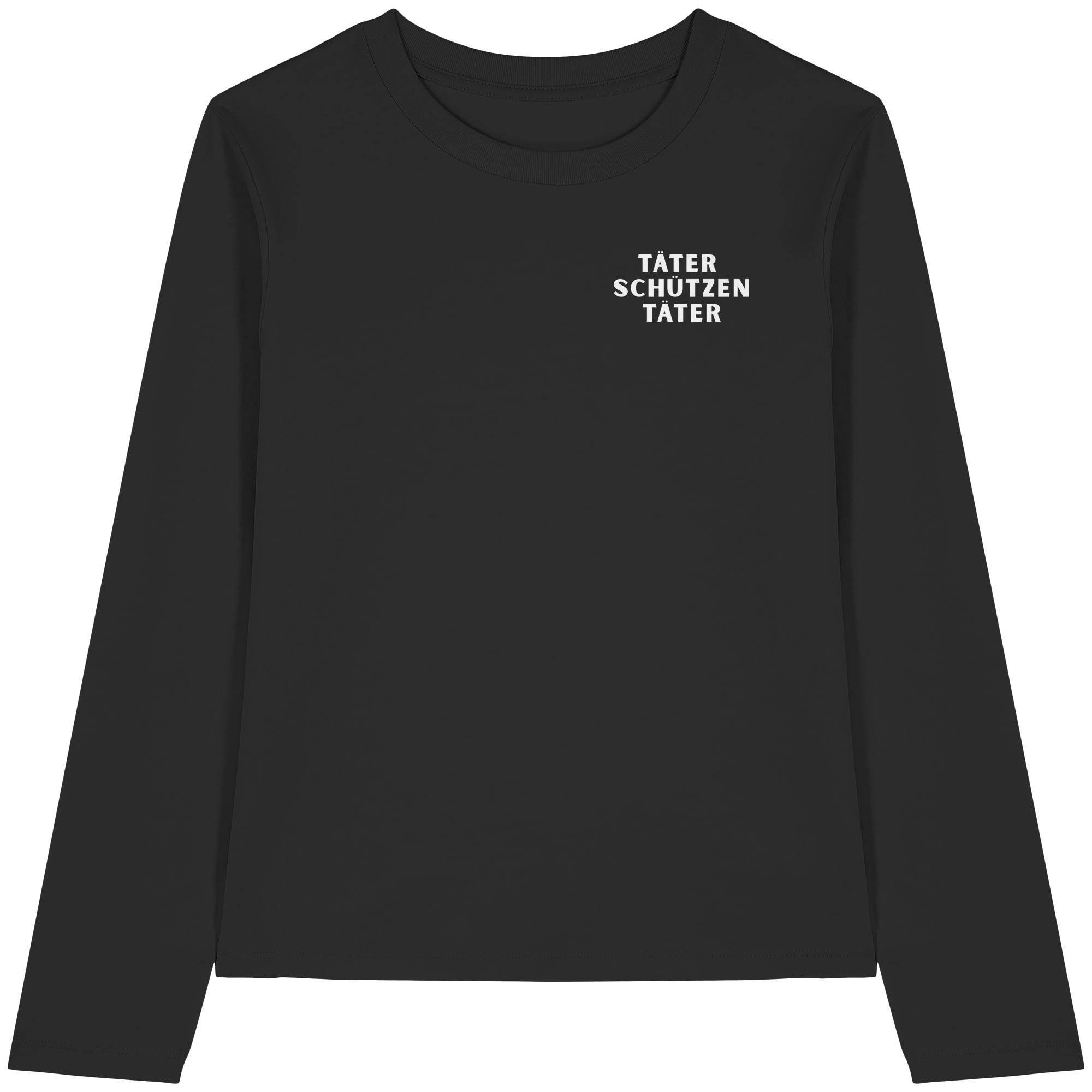 Täter schützen Täter - Womens Organic Longsleeve T-Shirt