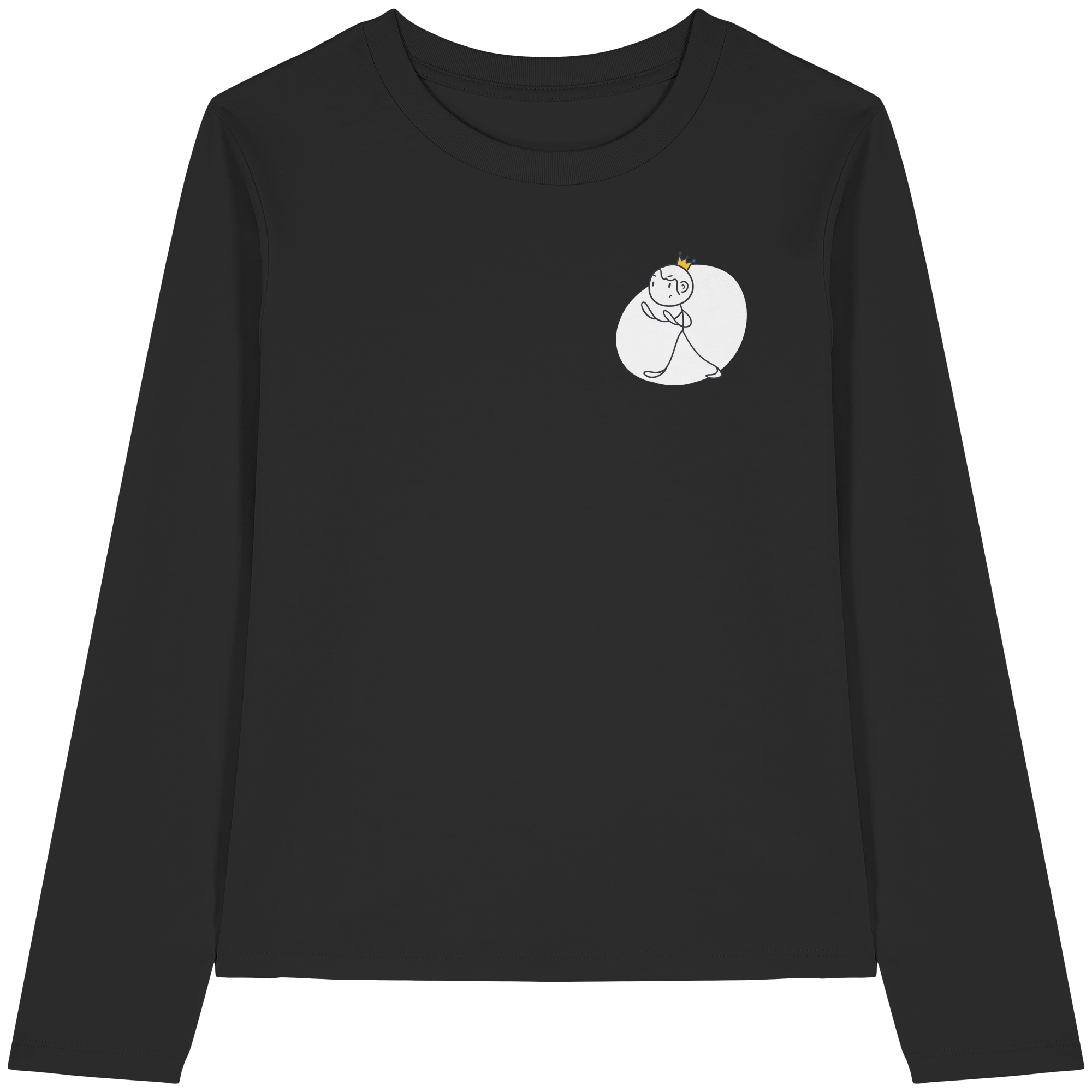 Seelenmännchen "Selbstverteidigung Edition" Brustprint (dunkel) - Womens Organic Longsleeve T-Shirt