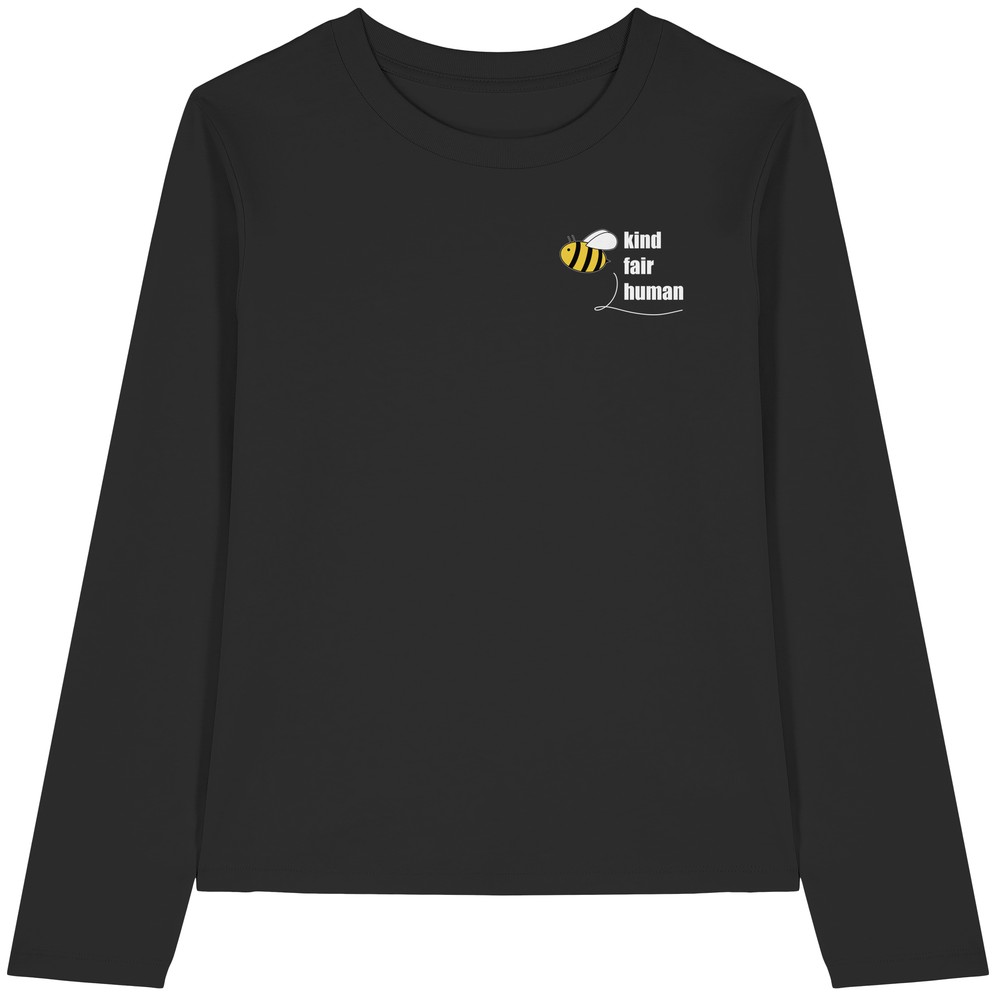 Be Kind Fair Human "Biene Edition" - Womens Organic Longsleeve T-Shirt