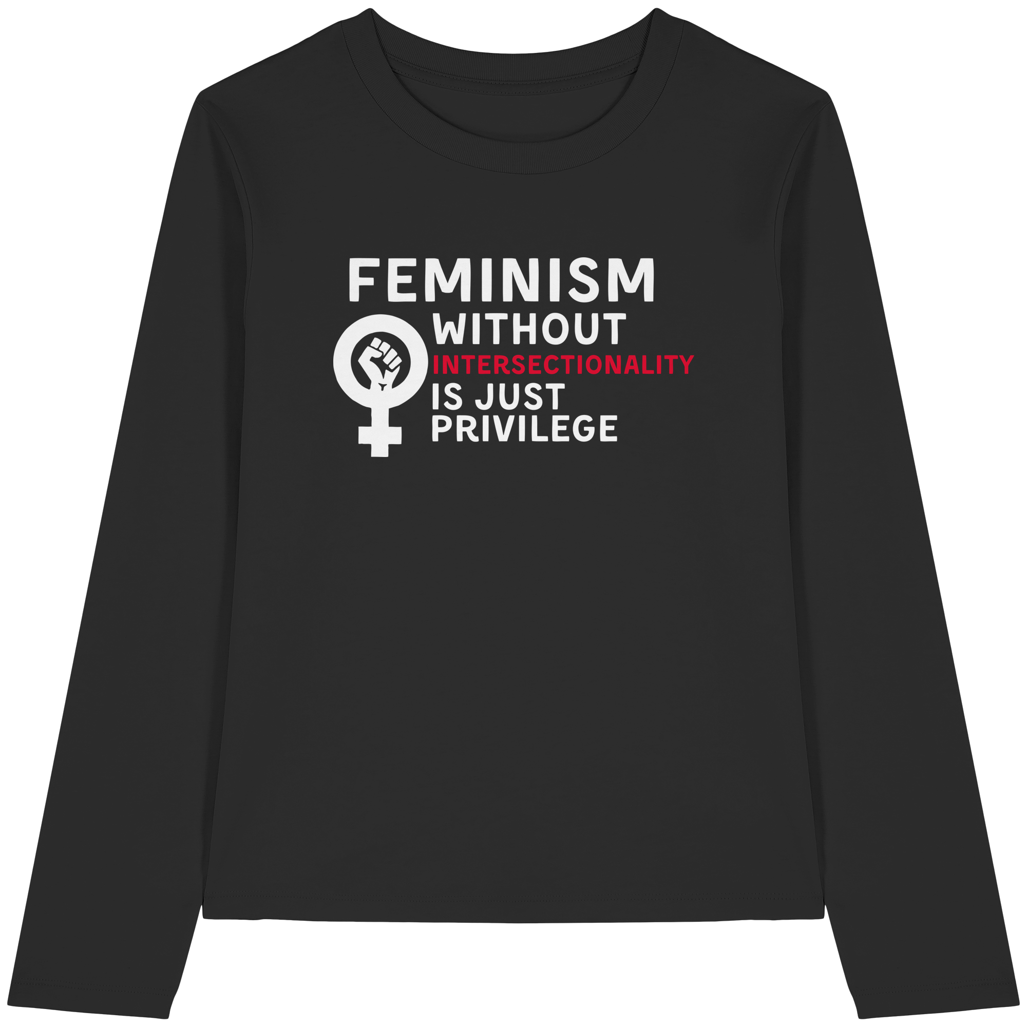 Feminism without Intersectionality is just Privilege - Womens Organic Longsleeve T-Shirt