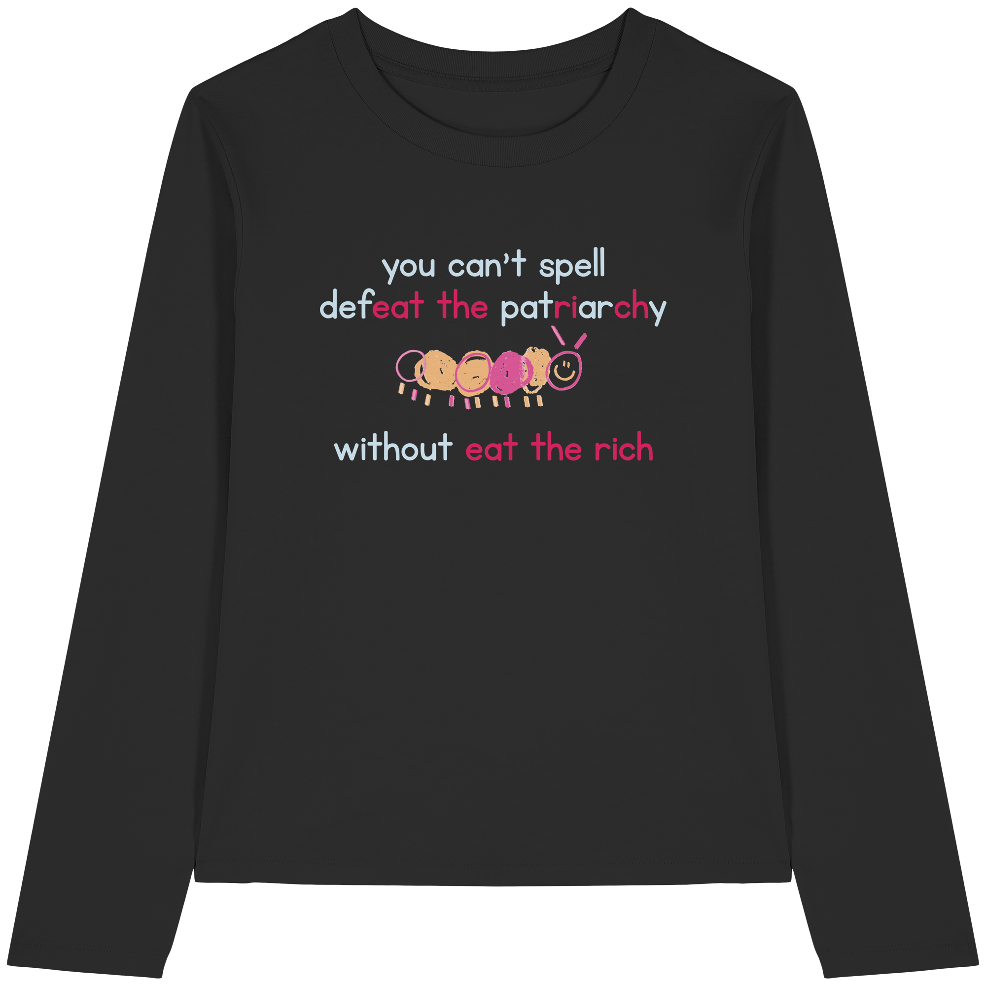 You can't spell Defeat the Patriarchy without Eat the Rich - Womens Organic Longsleeve T-Shirt