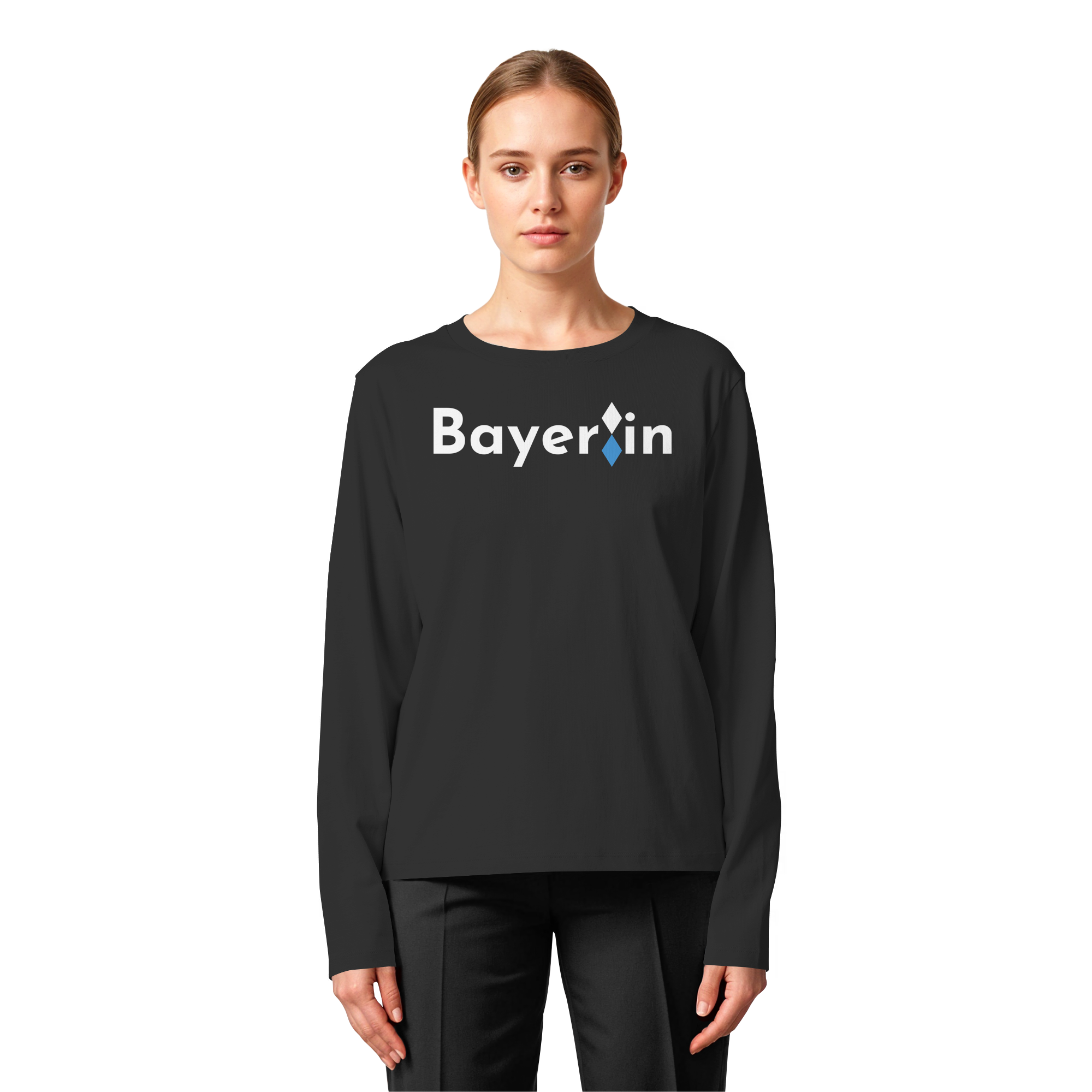Bayer:in "Rauten-Edition" - Womens Organic Longsleeve T-Shirt