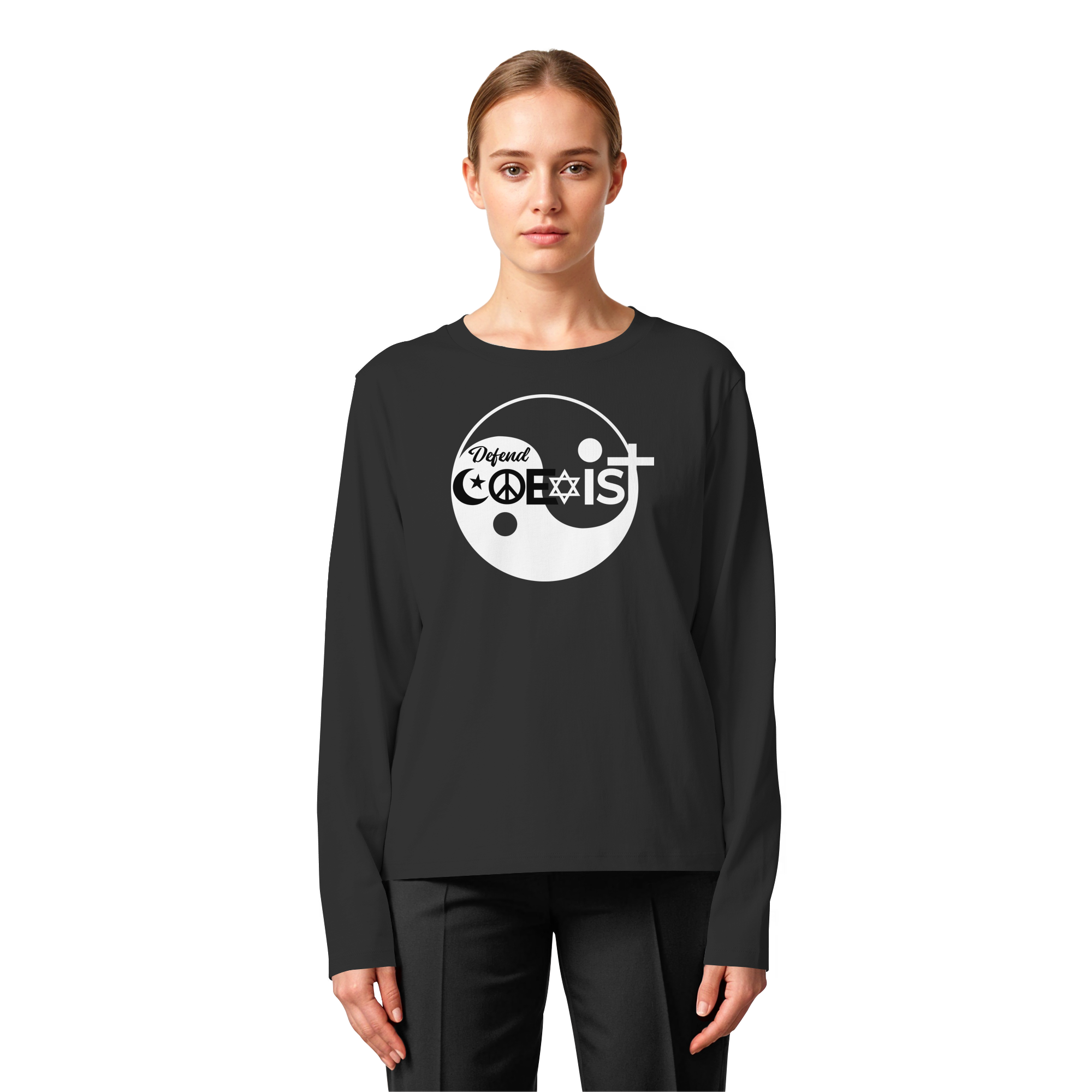 Defend Coexistence - Womens Organic Longsleeve T-Shirt