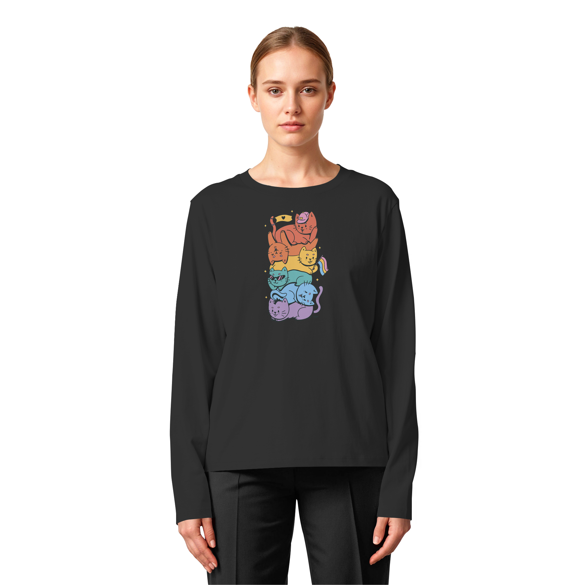 LGBTQ+ Katzen - Womens Organic Longsleeve T-Shirt