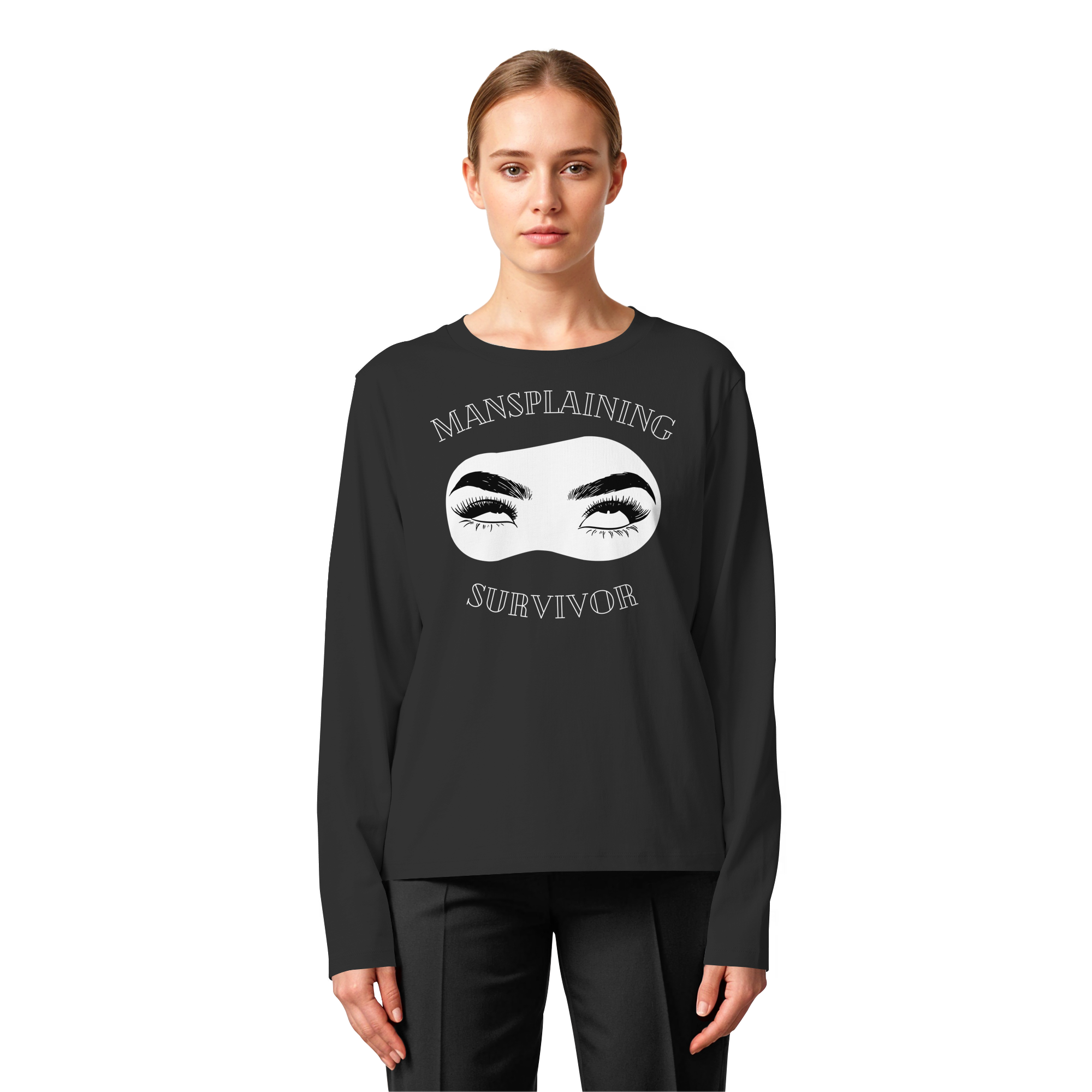 Mansplaining Survivor - Womens Organic Longsleeve T-Shirt