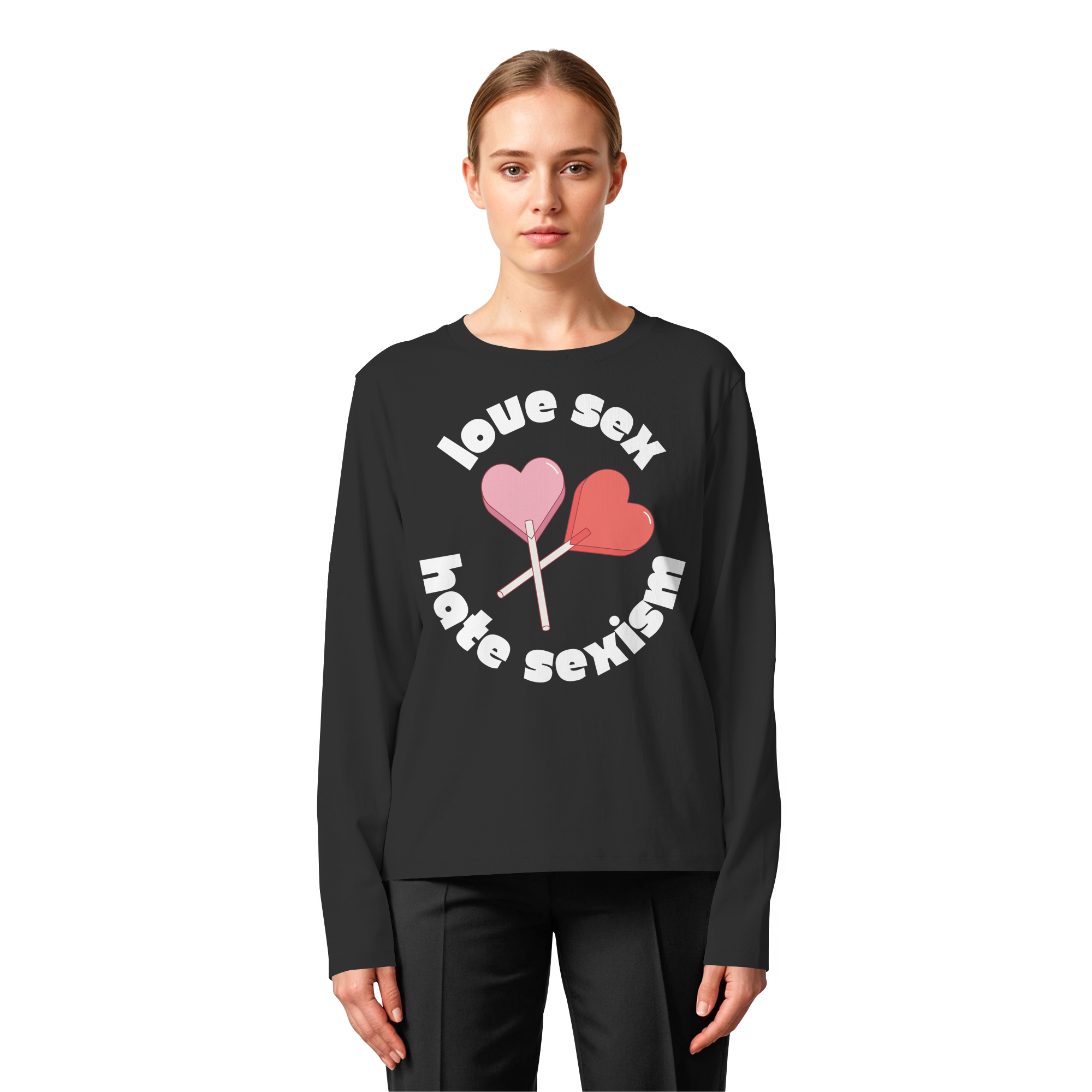 Love Sex Hate Sexism - Womens Organic Longsleeve T-Shirt