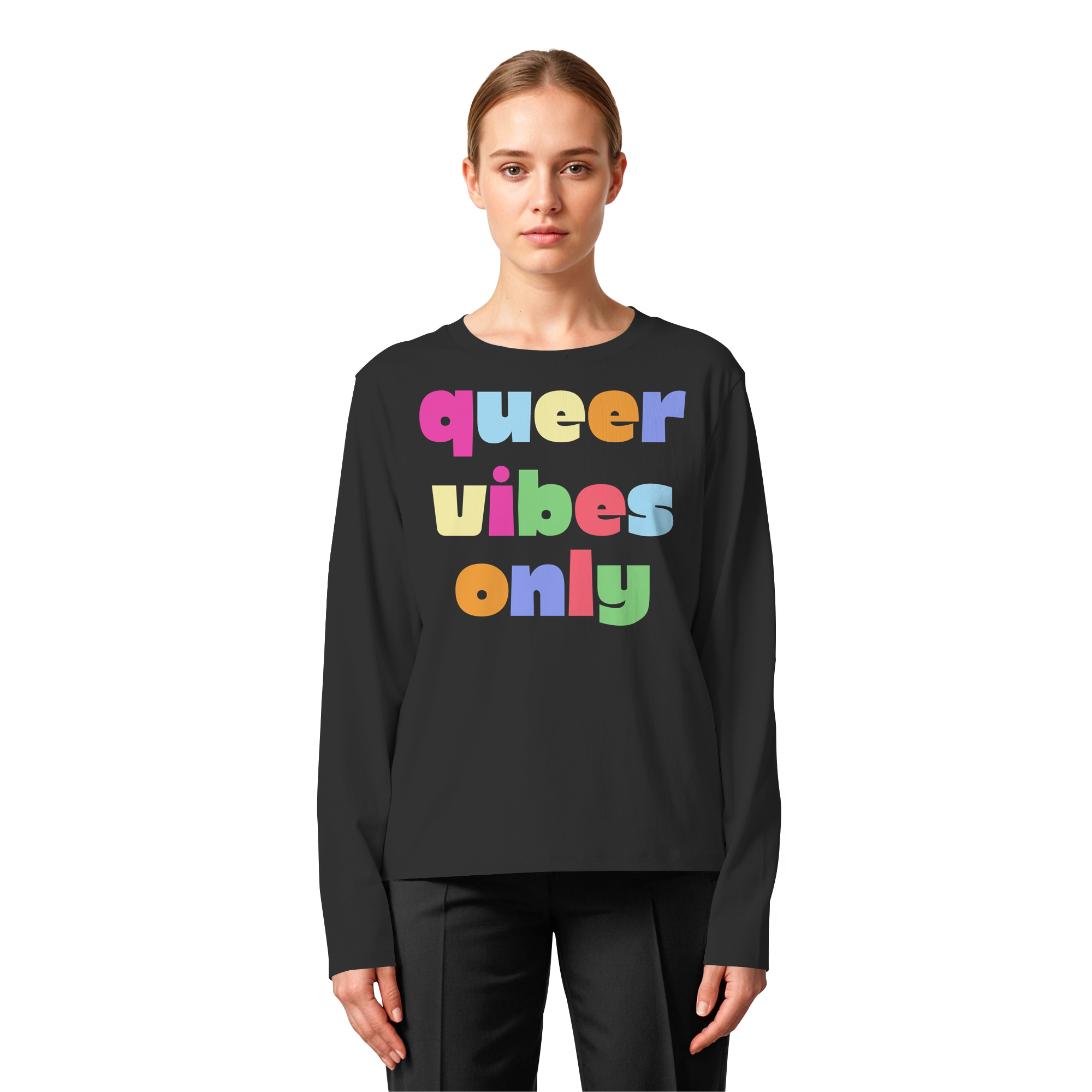 Queer Vibes Only - Womens Organic Longsleeve T-Shirt