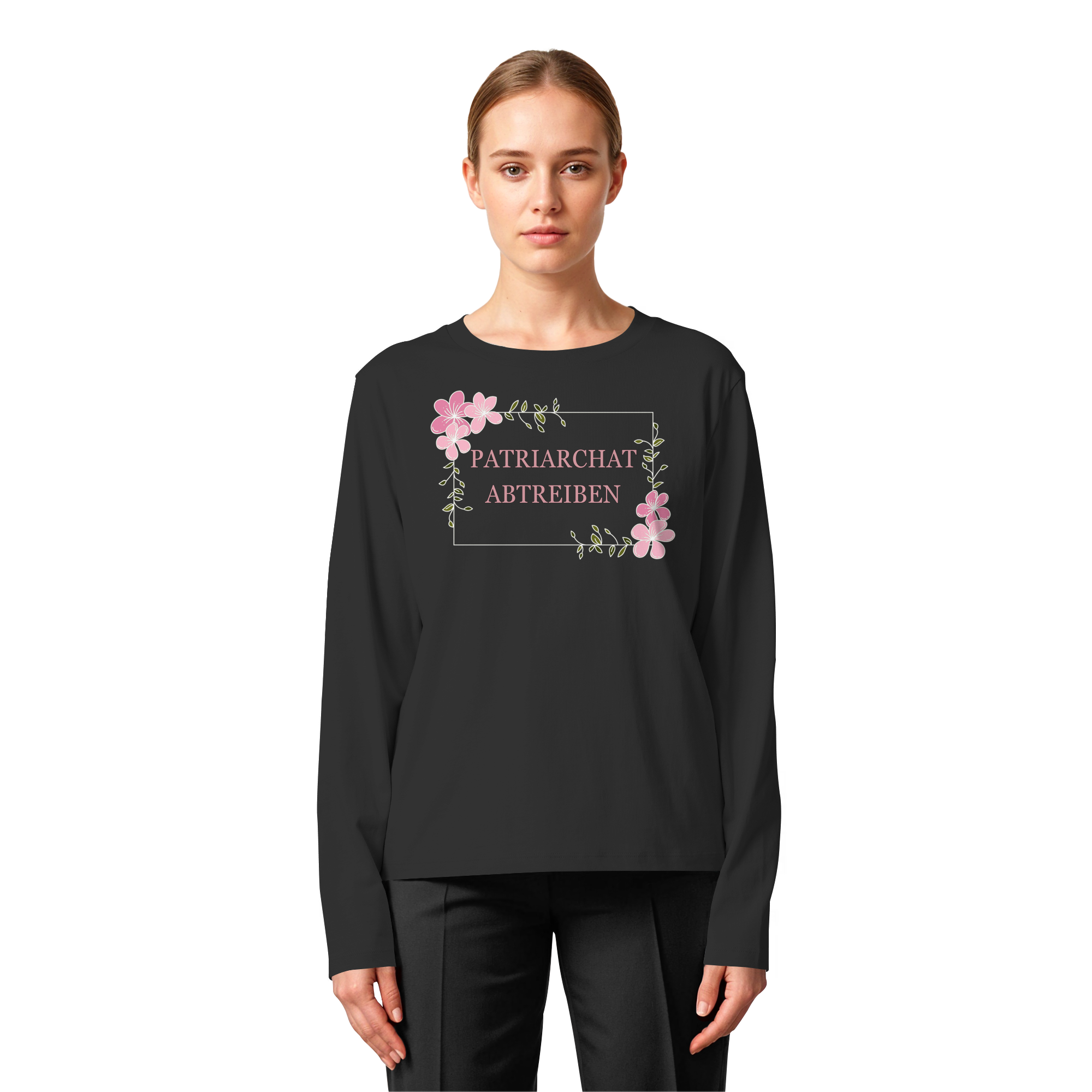 Patriarchat abtreiben - Womens Organic Longsleeve T-Shirt
