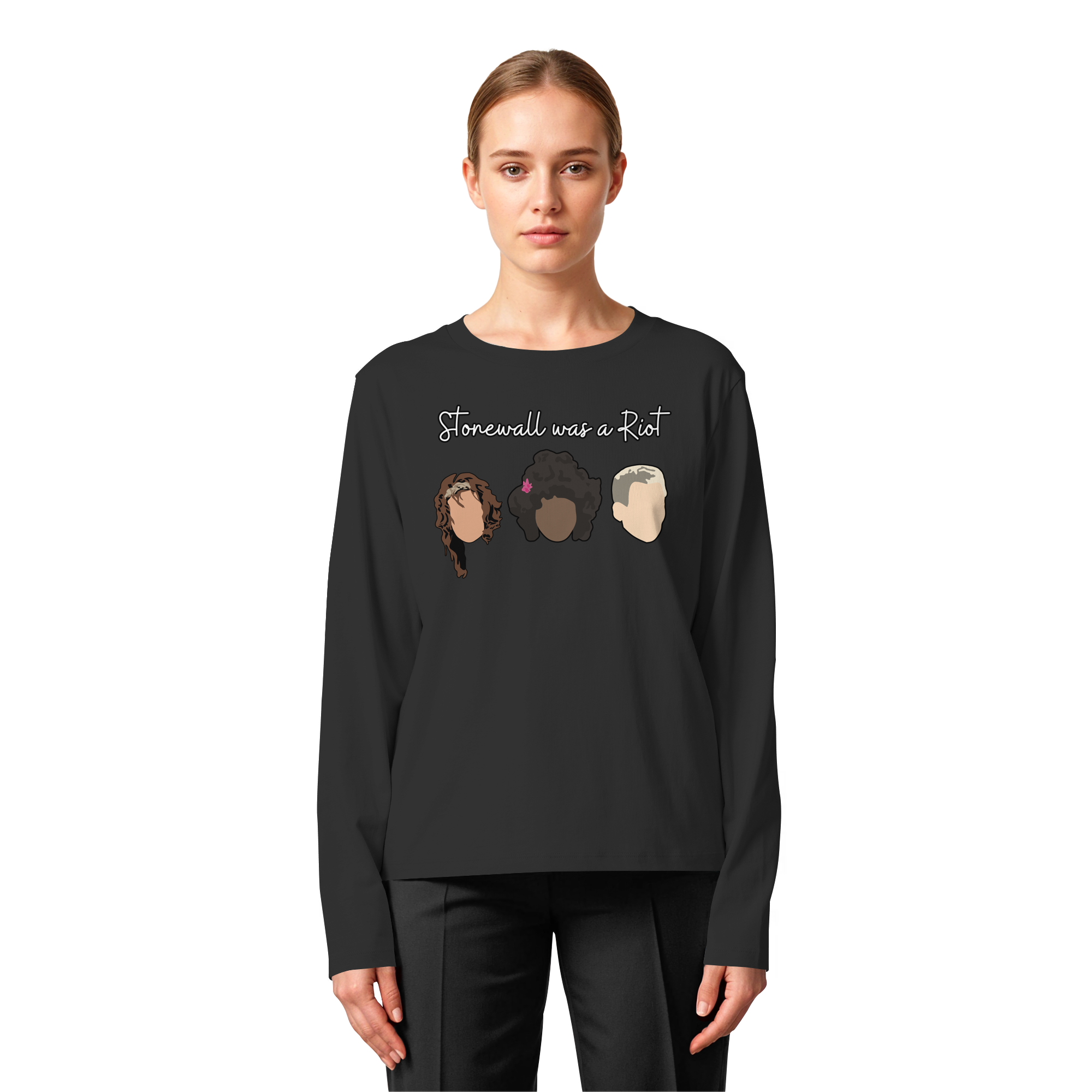 Stonewall was a Riot "Icons Edition" (dunkel) - Womens Organic Longsleeve T-Shirt