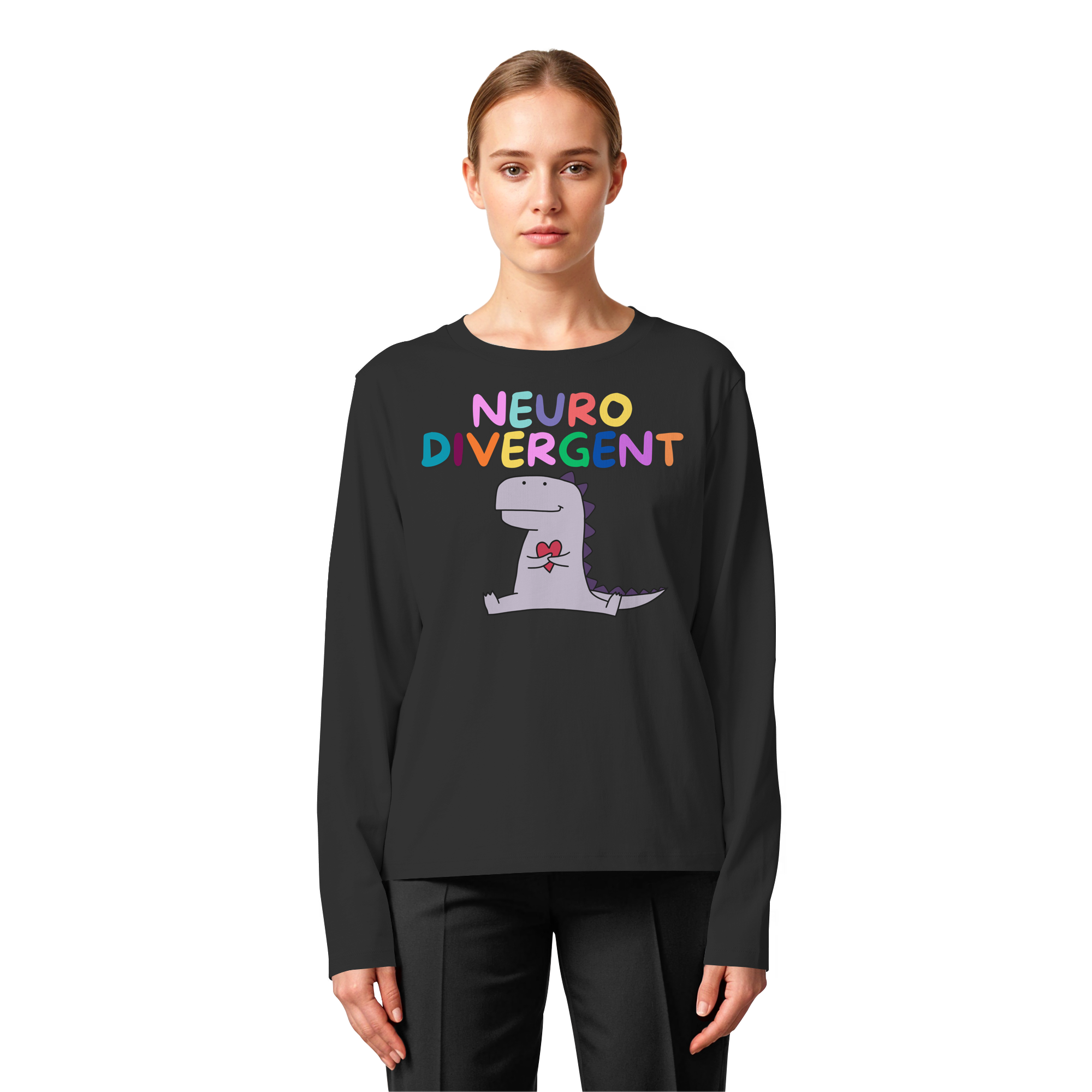 Neurodivergent "Dino Edition" - Womens Organic Longsleeve T-Shirt