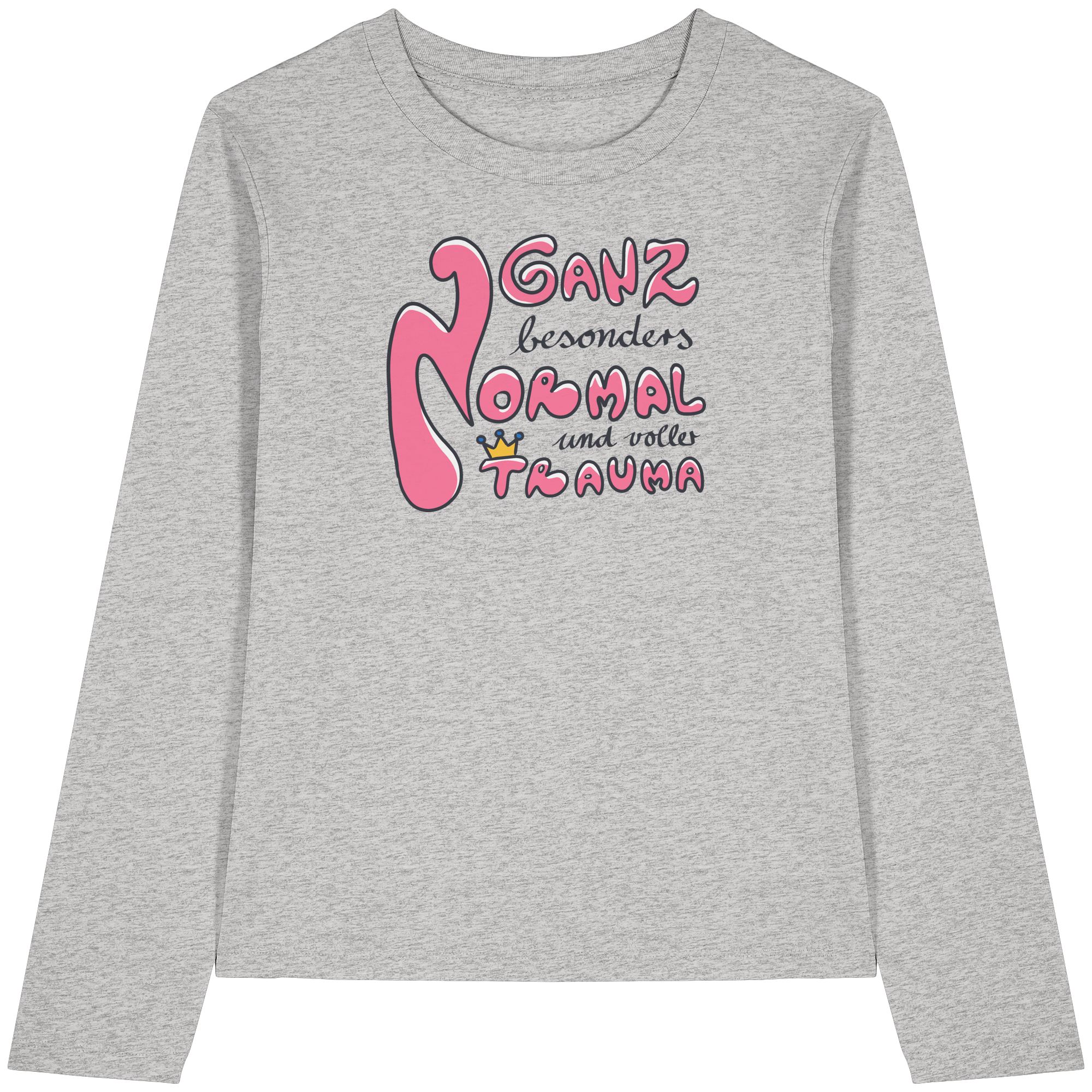 Ganz besonders Normal und voller Trauma "Pinke Edition" - Womens Organic Longsleeve T-Shirt