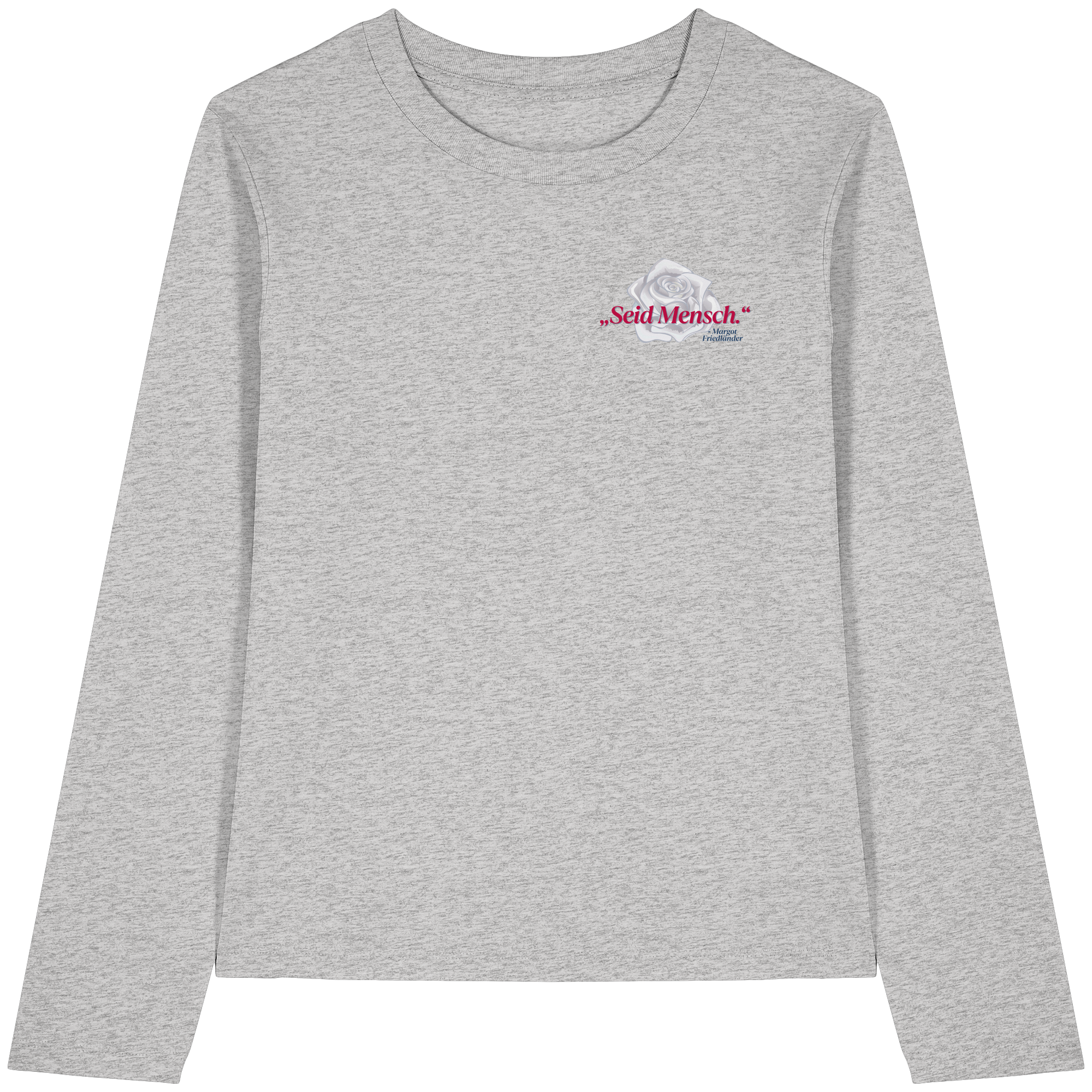 Seid Mensch "Weiße Rose Edition" - Womens Organic Longsleeve T-Shirt