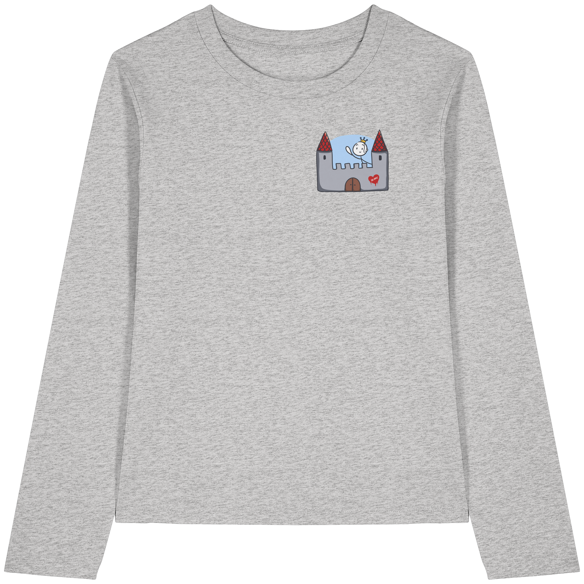 Hier und jetzt bin ich in Sicherheit "Schwarze Edition" Backprint - Womens Organic Longsleeve T-Shirt