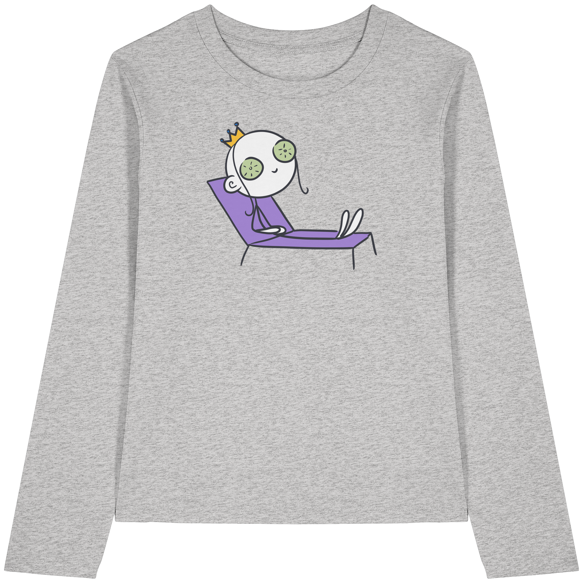 Seelenmännchen "Chill Out Edition" Frontprint - Womens Organic Longsleeve T-Shirt