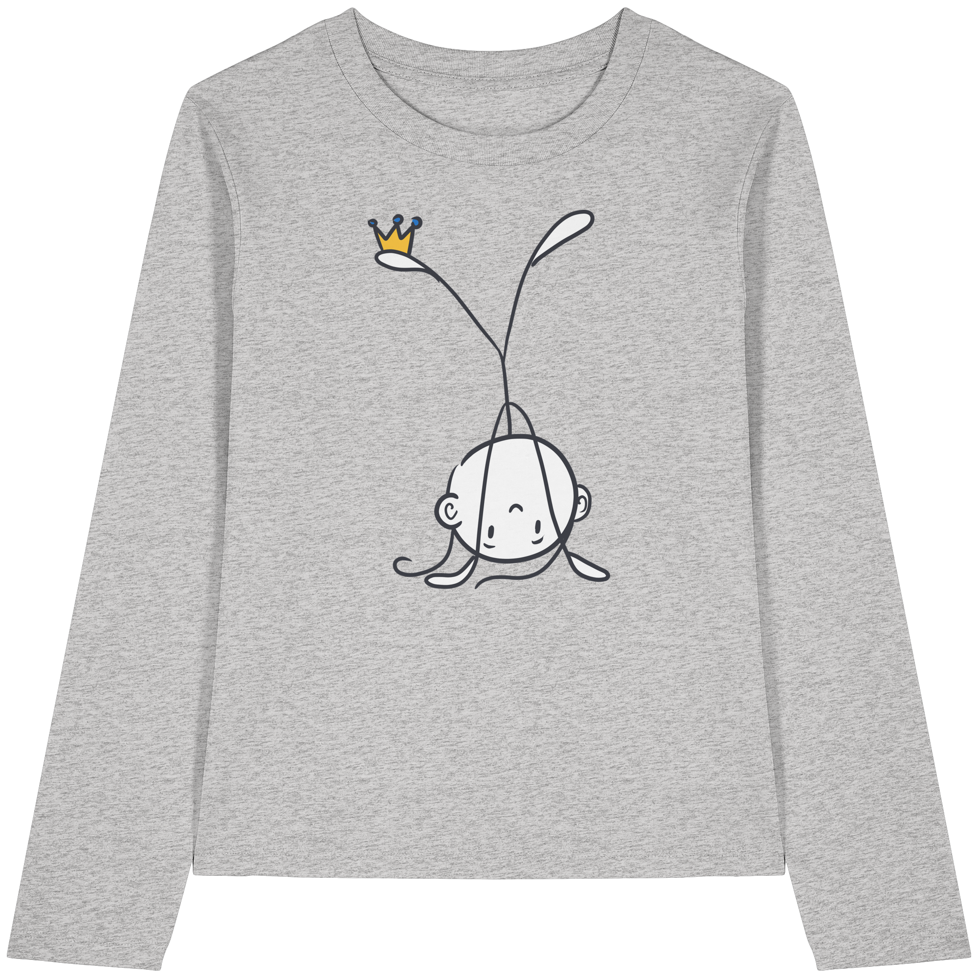 Seelenmännchen "Handstand Edition" Frontprint (hell) - Womens Organic Longsleeve T-Shirt