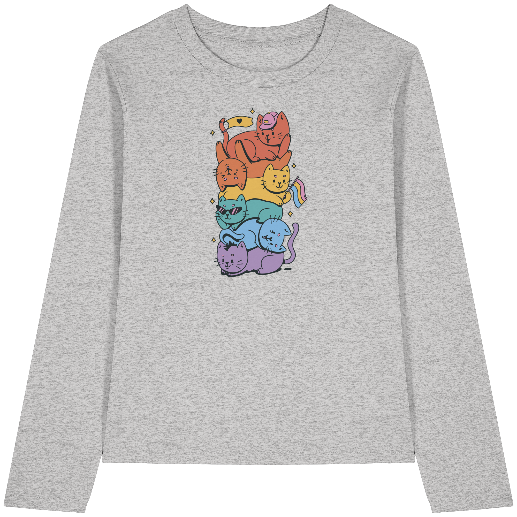 LGBTQ+ Katzen - Womens Organic Longsleeve T-Shirt