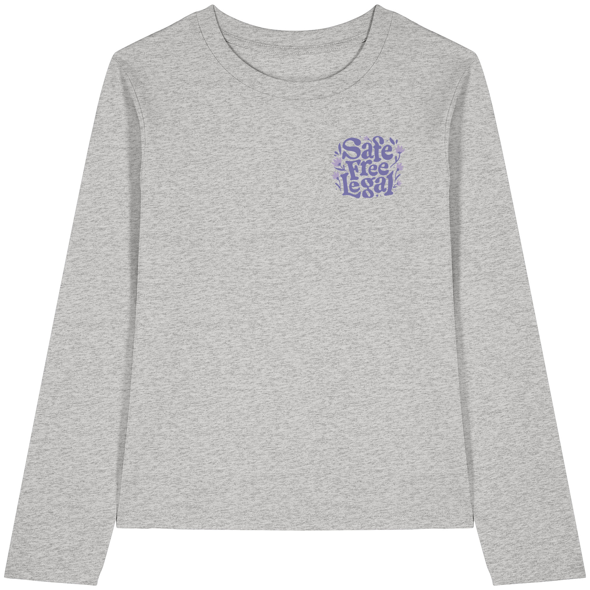 Safe Free Legal "Blumen Edition" - Womens Organic Longsleeve T-Shirt