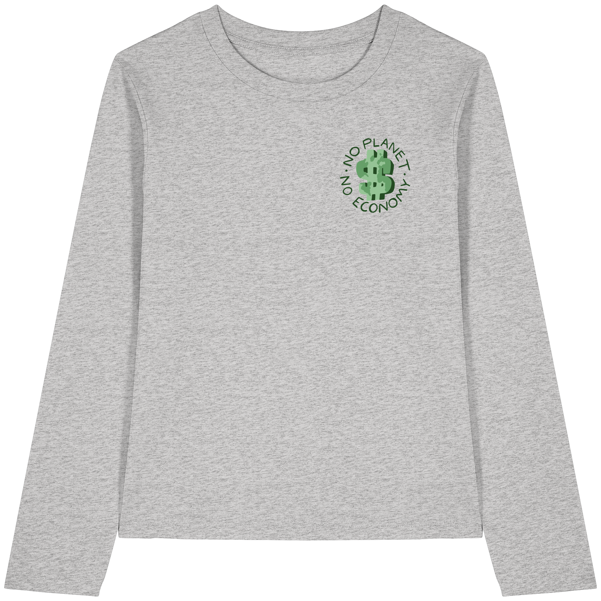 No Planet No Economy - Womens Organic Longsleeve T-Shirt