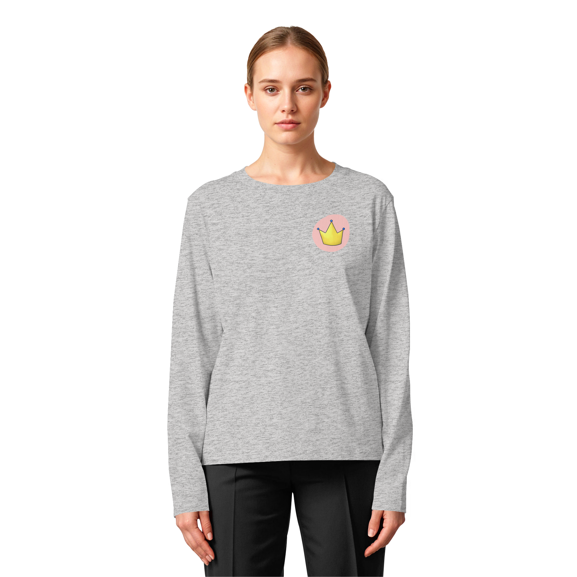 Survivor Queens Logo "Pink Bubble Edition" - Womens Organic Longsleeve T-Shirt
