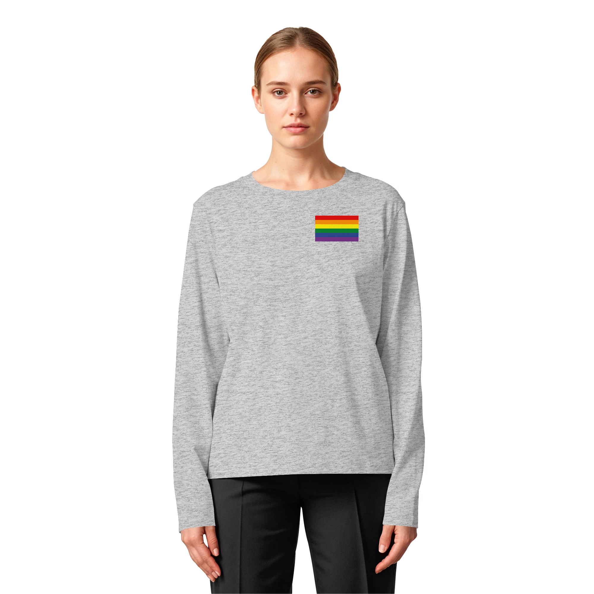 Regenbogen Pride Flag - Womens Organic Longsleeve T-Shirt