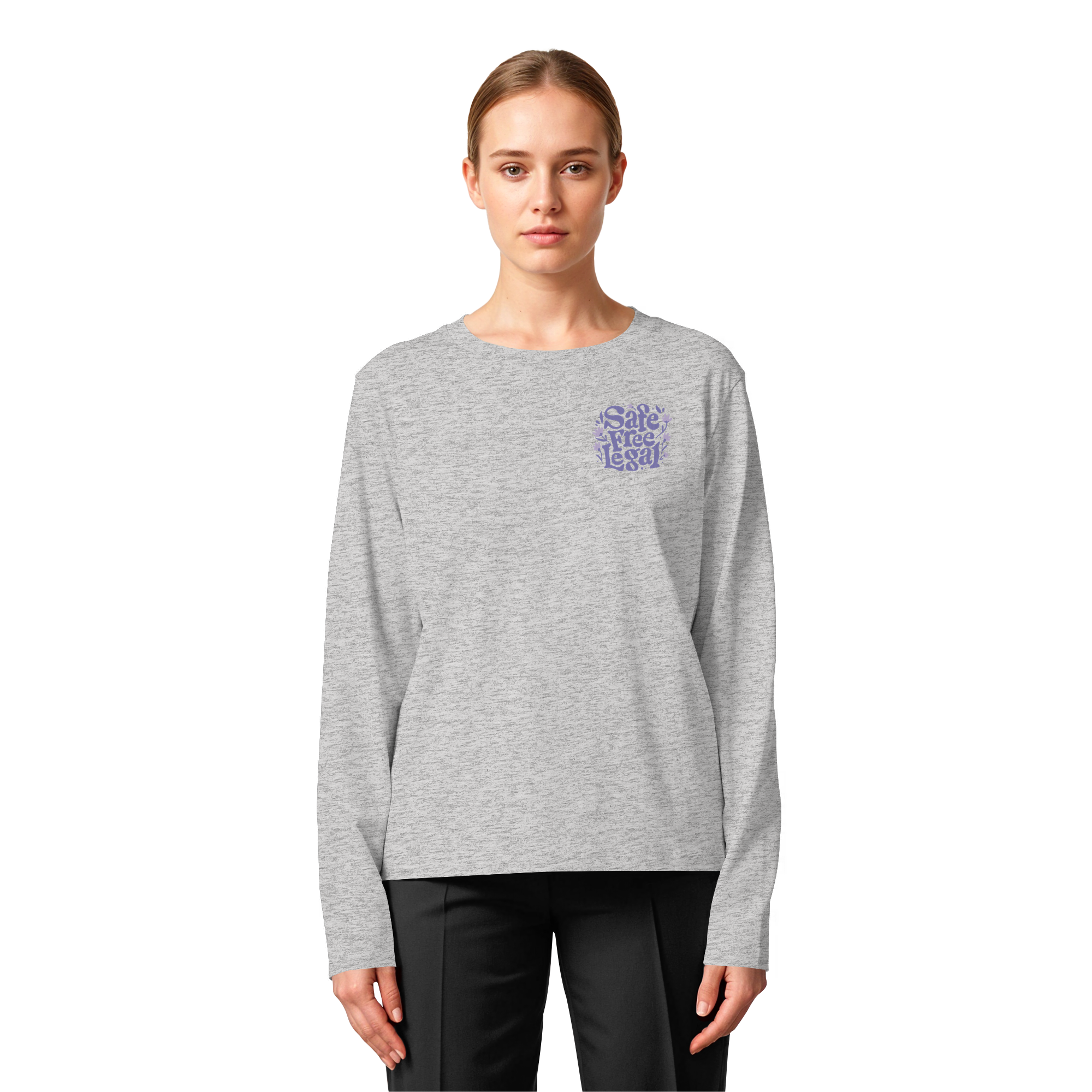 Safe Free Legal "Blumen Edition" - Womens Organic Longsleeve T-Shirt