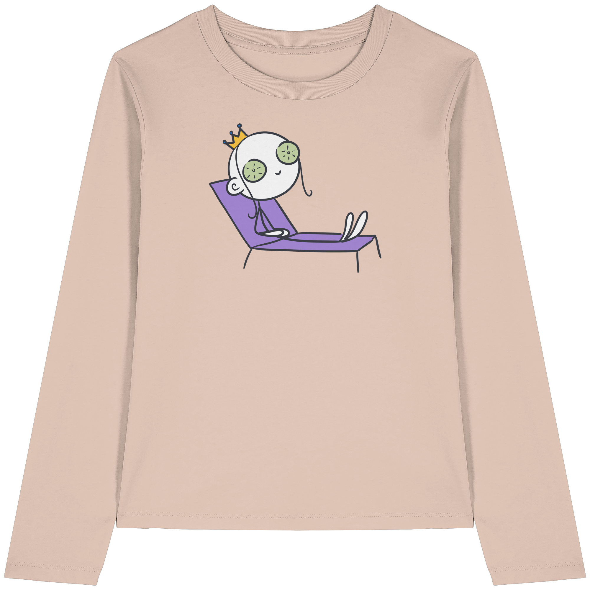 Seelenmännchen "Chill Out Edition" Frontprint - Womens Organic Longsleeve T-Shirt