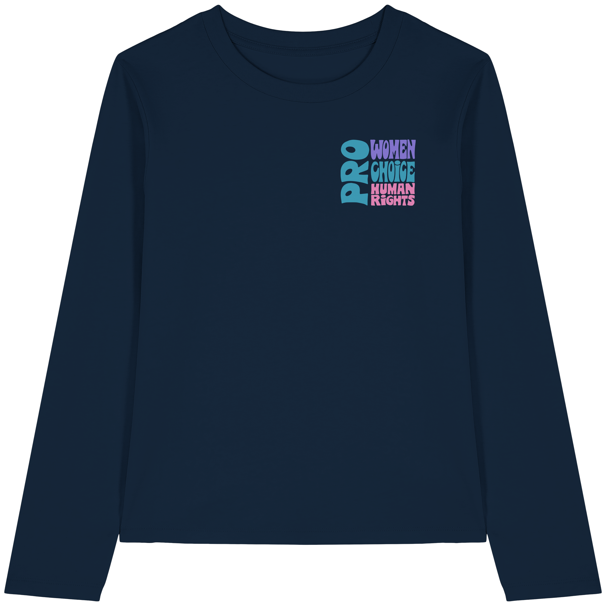 Pro Women Choice Human Rights "Soft Pop Edition" - Womens Organic Longsleeve T-Shirt