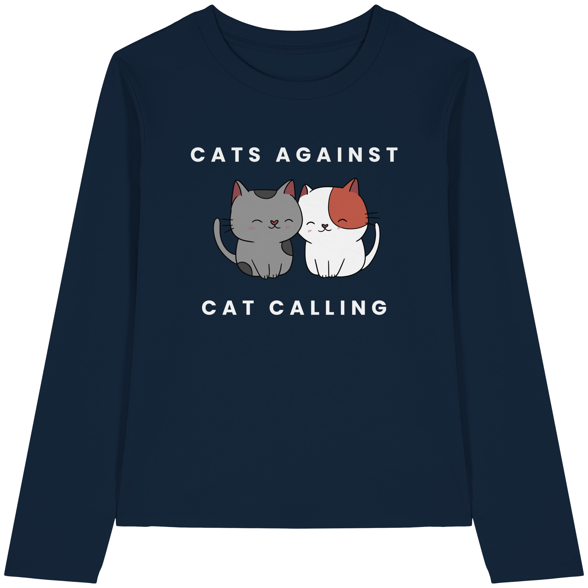 Cats Against Catcalling "Cuddle Edition" - Womens Organic Longsleeve T-Shirt