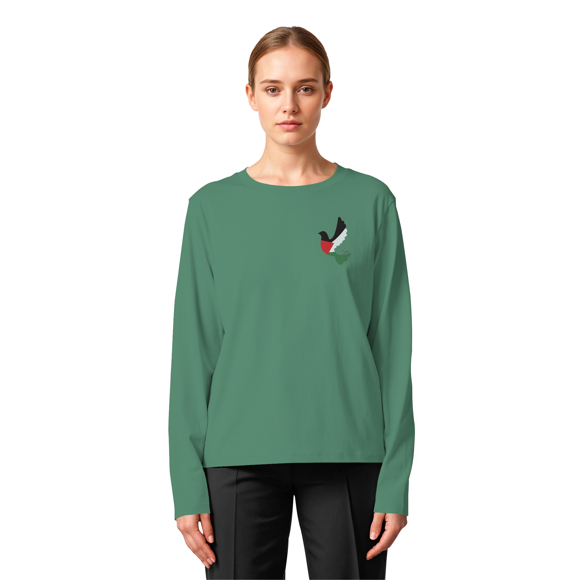 Free Palestine "Unbroken Wings Edition" - Womens Organic Longsleeve T-Shirt