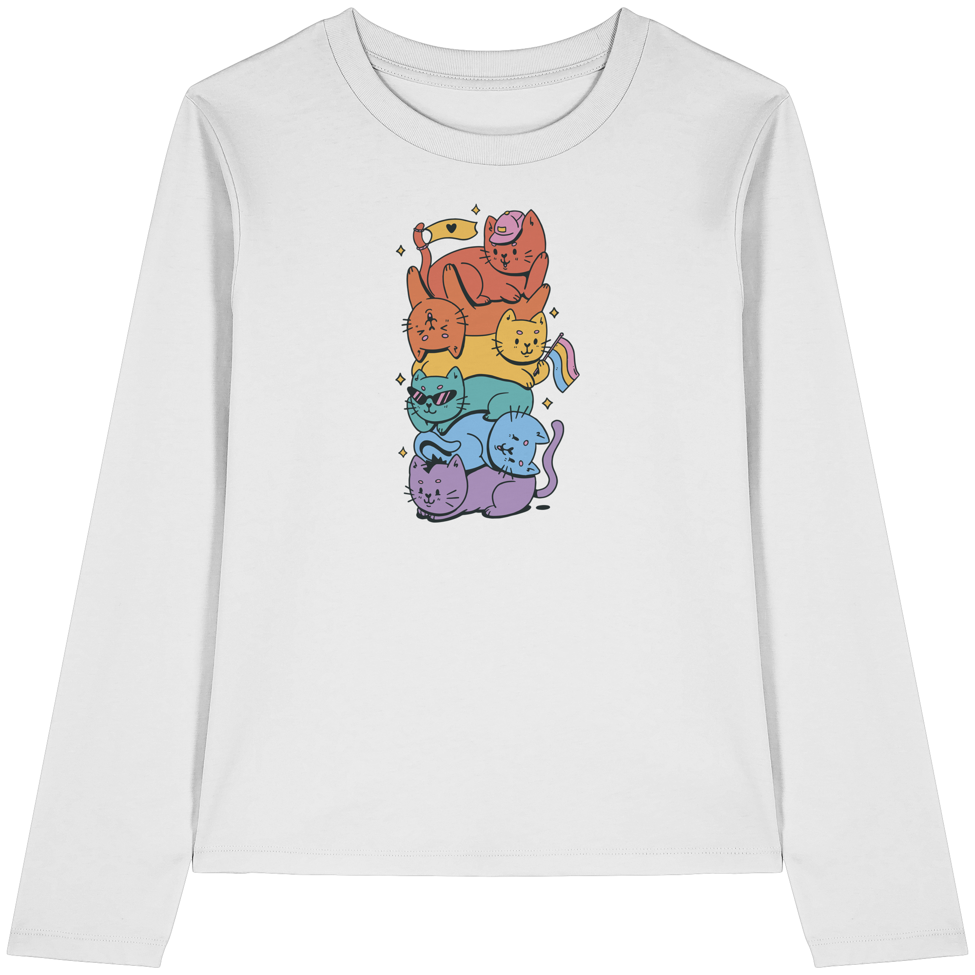 LGBTQ+ Katzen - Womens Organic Longsleeve T-Shirt