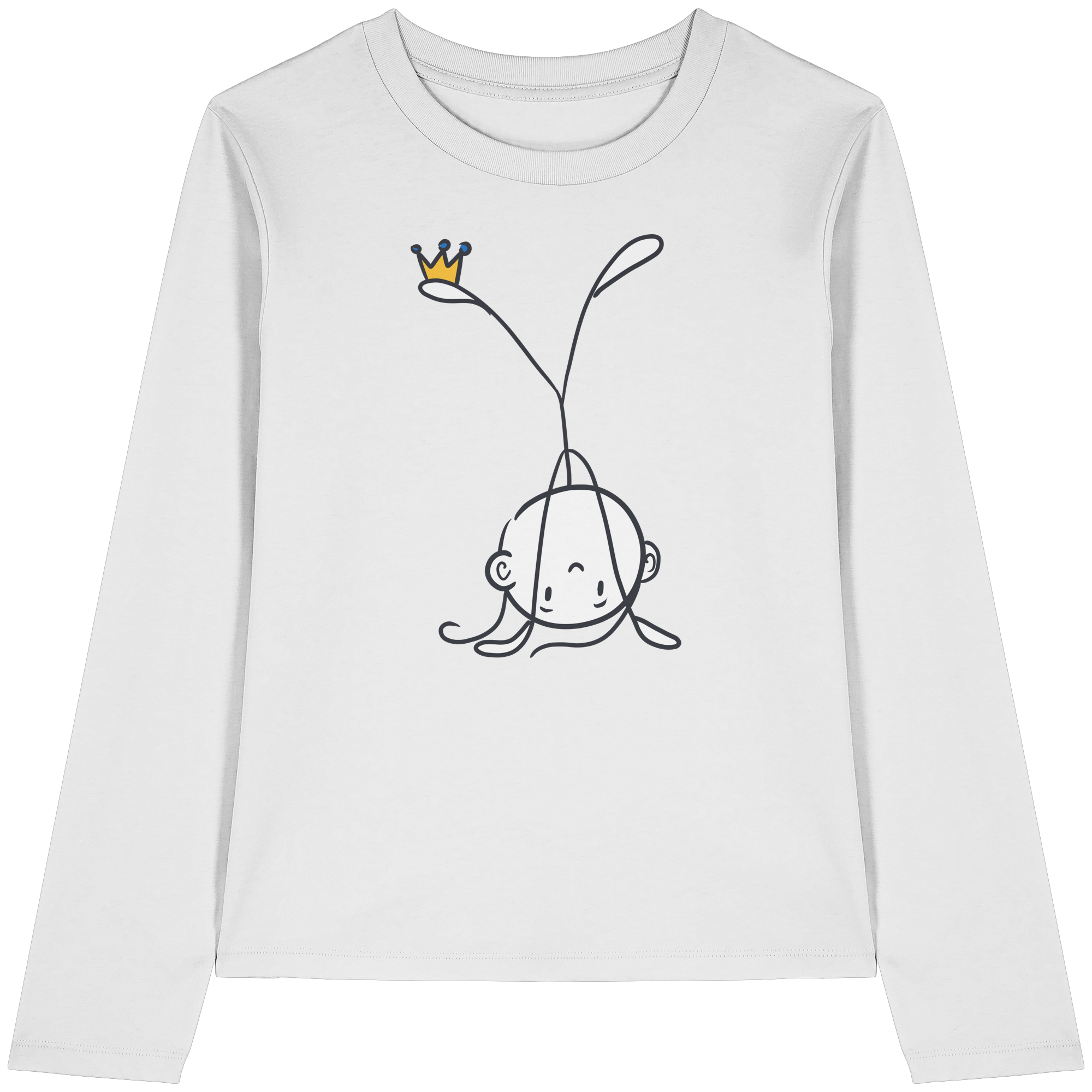 Seelenmännchen "Handstand Edition" Frontprint (hell) - Womens Organic Longsleeve T-Shirt