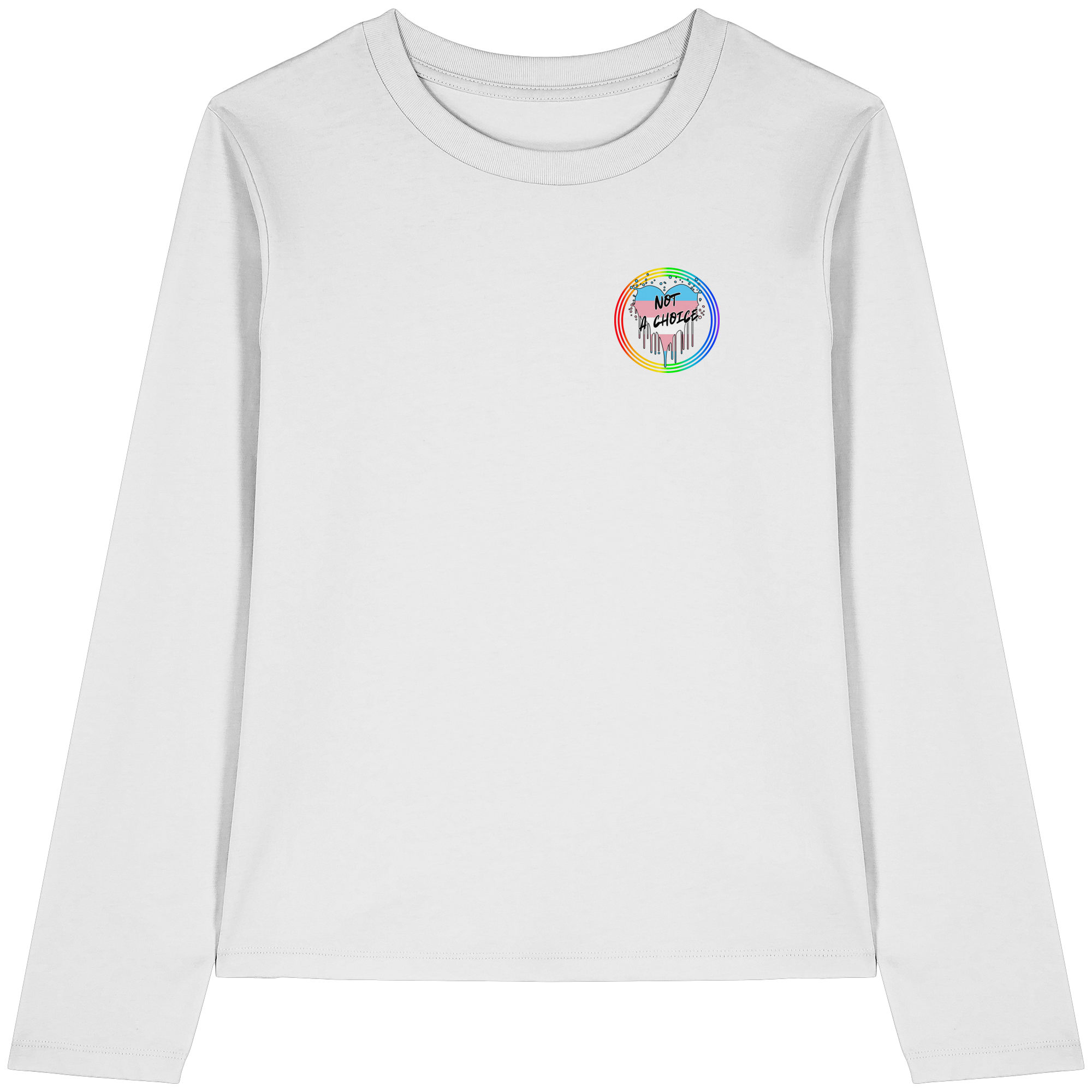 Trans Not a Choice "Regenbogenkreis Edition" - Womens Organic Longsleeve T-Shirt