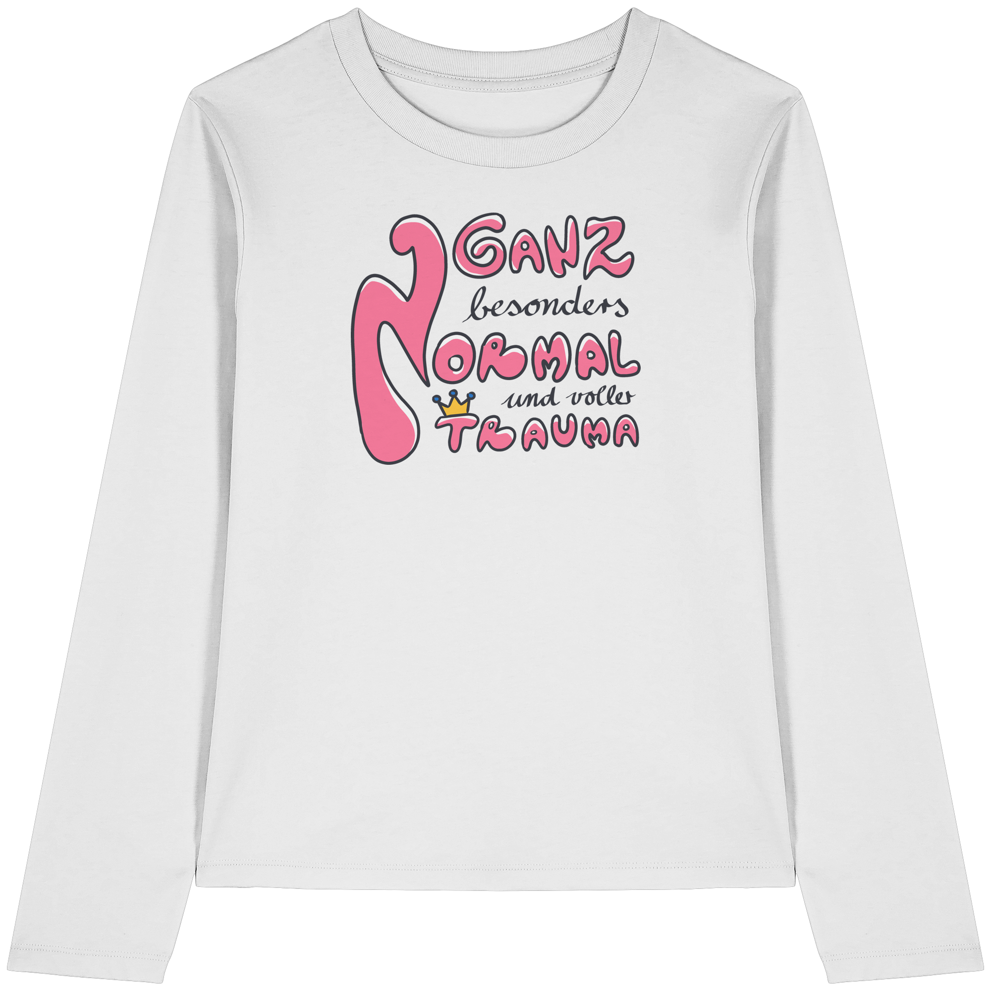 Ganz besonders Normal und voller Trauma "Pinke Edition" - Womens Organic Longsleeve T-Shirt