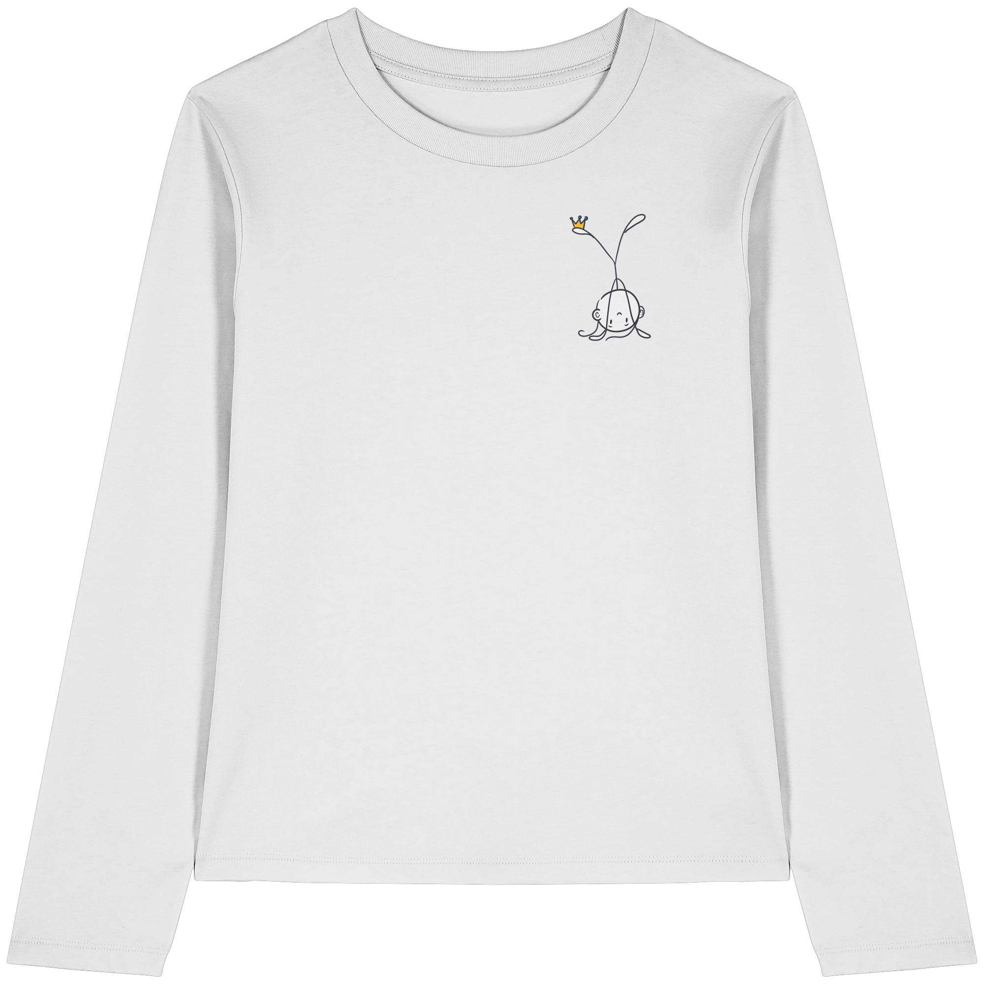 Seelenmännchen "Handstand Edition" Brustprint (hell) - Womens Organic Longsleeve T-Shirt