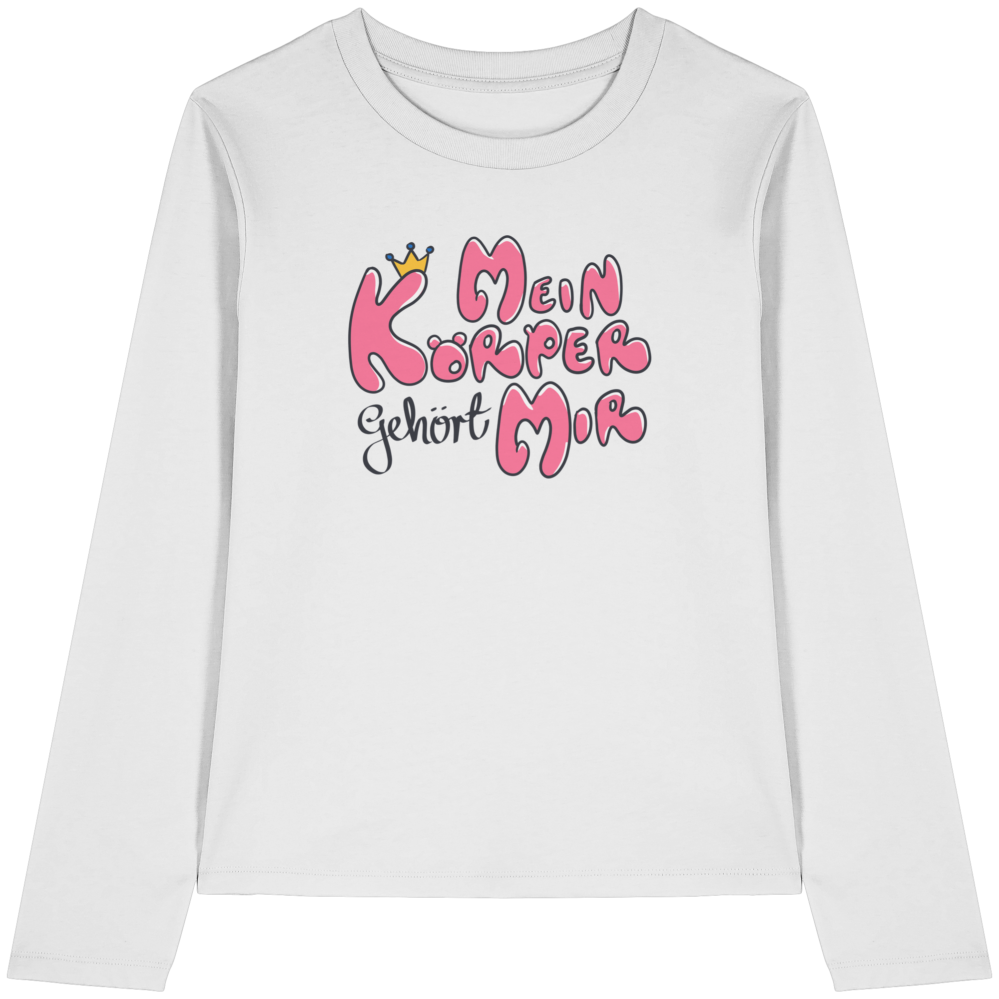 Mein Körper gehört mir "Pinke Edition" - Womens Organic Longsleeve T-Shirt